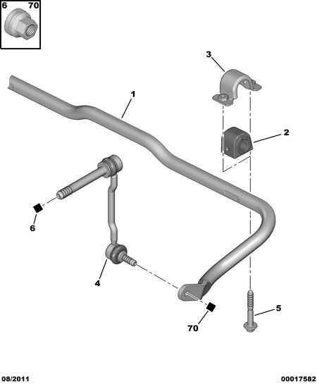 PEUGEOT (DF-PSA) 5087 52 - Stange / Strebe, Stabilisator alexcarstop-ersatzteile.com