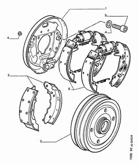 PEUGEOT 4241 71 - Bremsbackensatz alexcarstop-ersatzteile.com