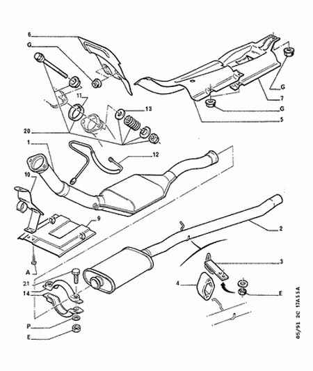 PEUGEOT 6921 83 - Schraube, Abgasanlage alexcarstop-ersatzteile.com