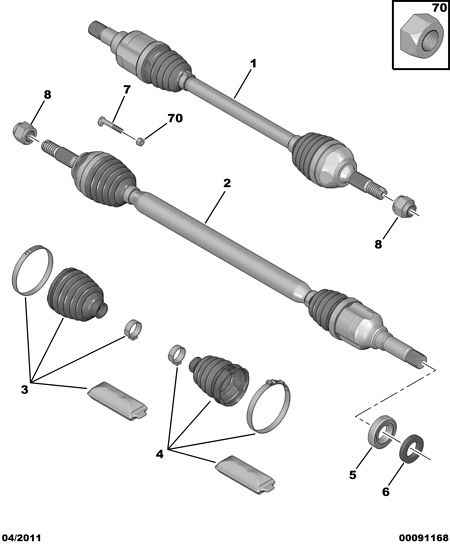 CITROËN 3287 95 - Faltenbalg, Antriebswelle alexcarstop-ersatzteile.com