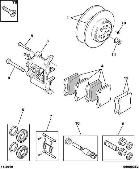 PEUGEOT 4252 66 - Bremsbelagsatz, Scheibenbremse alexcarstop-ersatzteile.com