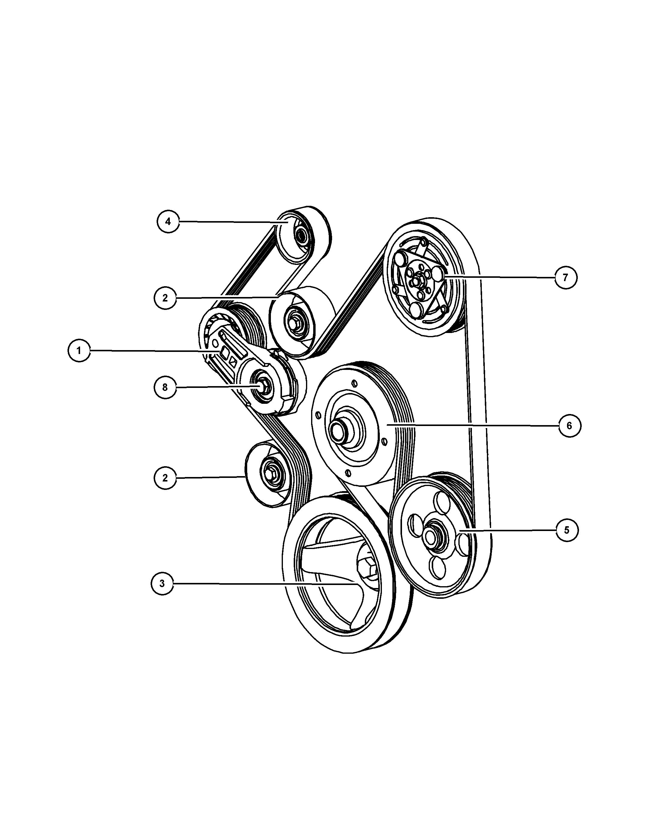 Chrysler 53032 645AC - Umlenk / Führungsrolle, Keilrippenriemen alexcarstop-ersatzteile.com