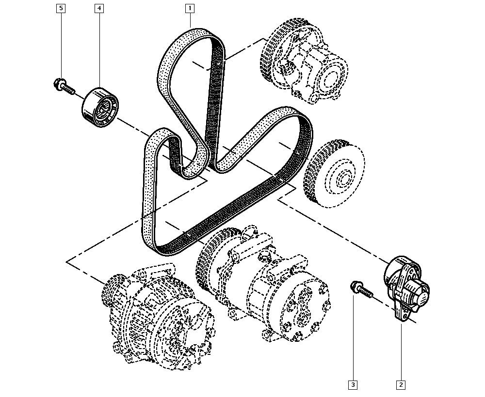 RENAULT 77 00 101 261 - Keilrippenriemen alexcarstop-ersatzteile.com