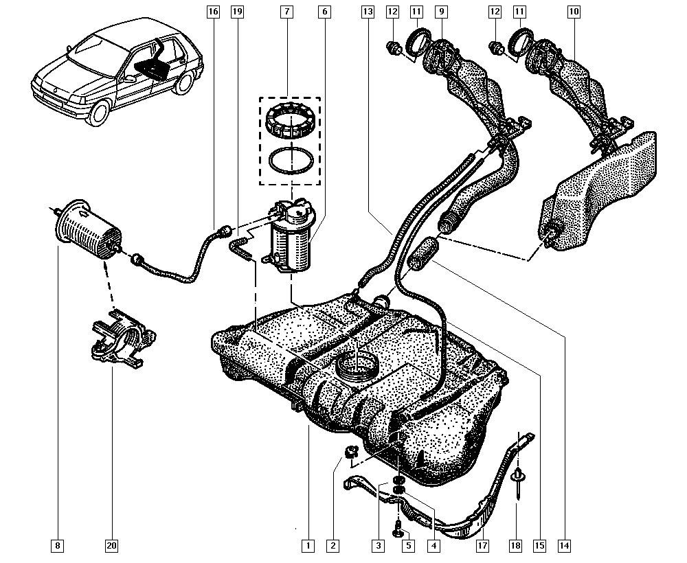 DAEWOO 7700845961 - Kraftstofffilter alexcarstop-ersatzteile.com