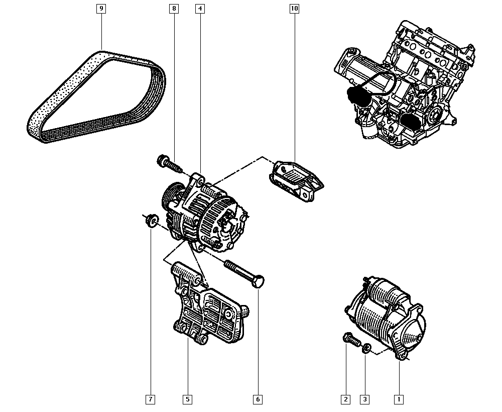 RENAULT 77 00 260 889 - Keilrippenriemen alexcarstop-ersatzteile.com