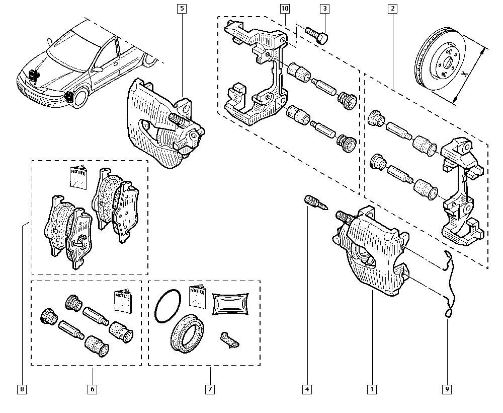 RENAULT 410607613R - Bremsbelagsatz, Scheibenbremse alexcarstop-ersatzteile.com