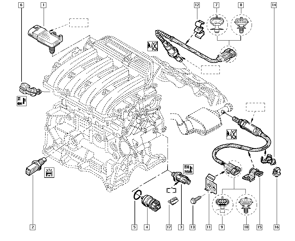 RENAULT 82 00 036 545 - Lambdasonde alexcarstop-ersatzteile.com