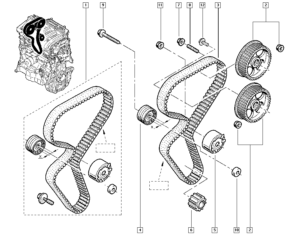 RENAULT 77 01 477 014 - Zahnriemensatz alexcarstop-ersatzteile.com