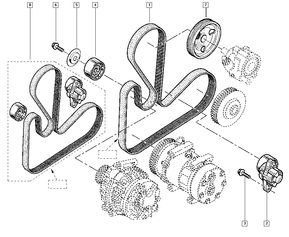 RENAULT 11 92 382 48R - Umlenk / Führungsrolle, Keilrippenriemen alexcarstop-ersatzteile.com