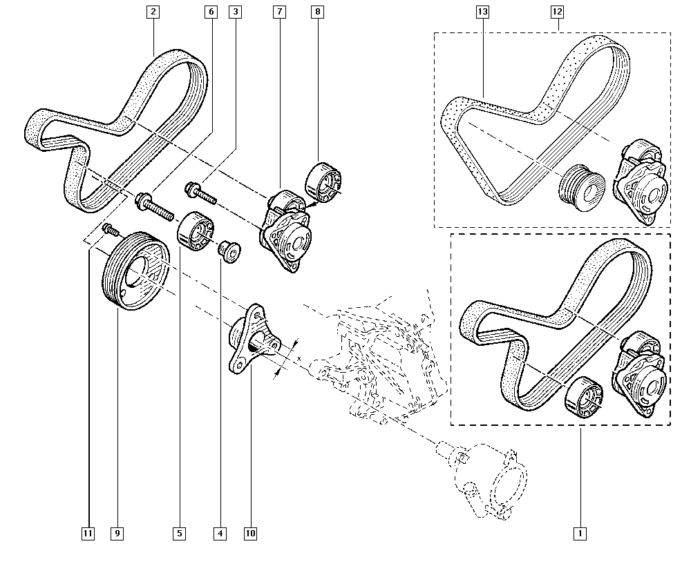 RENAULT 82 00 645 498 - Riemenspanner, Keilrippenriemen alexcarstop-ersatzteile.com