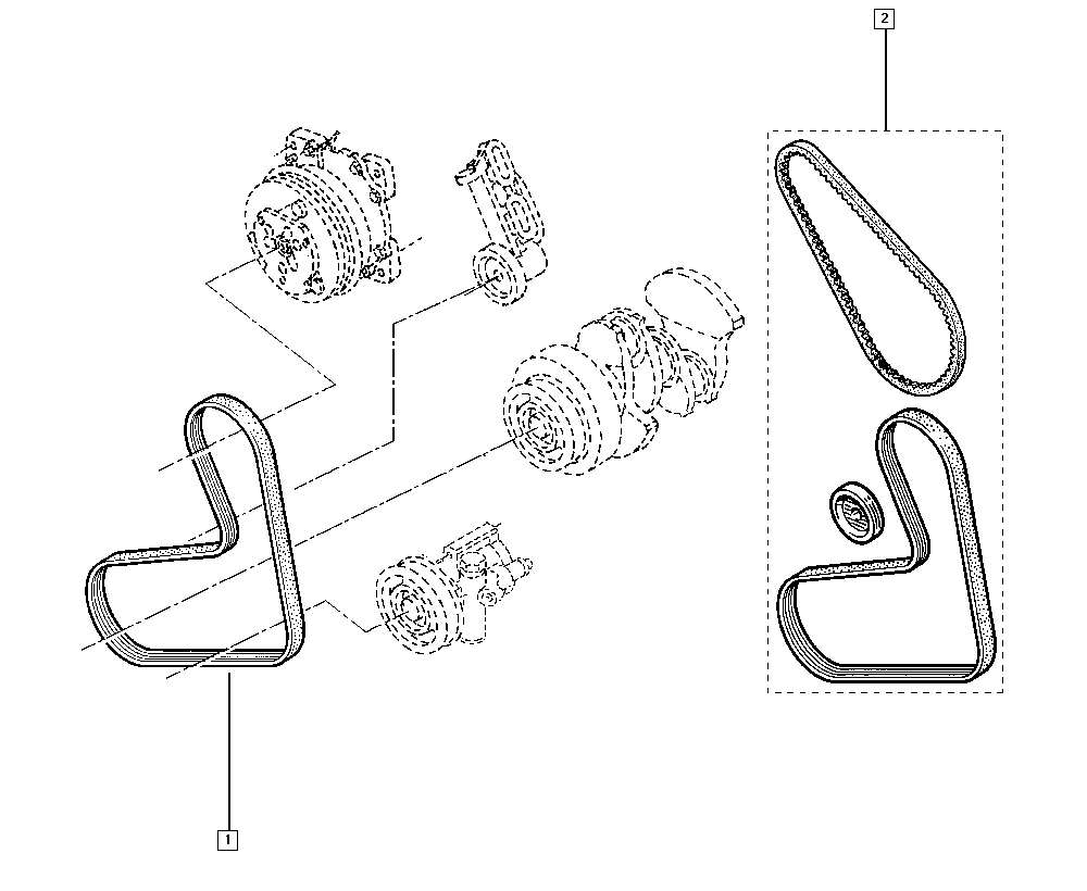 RENAULT 77 00 853 990 - Keilrippenriemen alexcarstop-ersatzteile.com