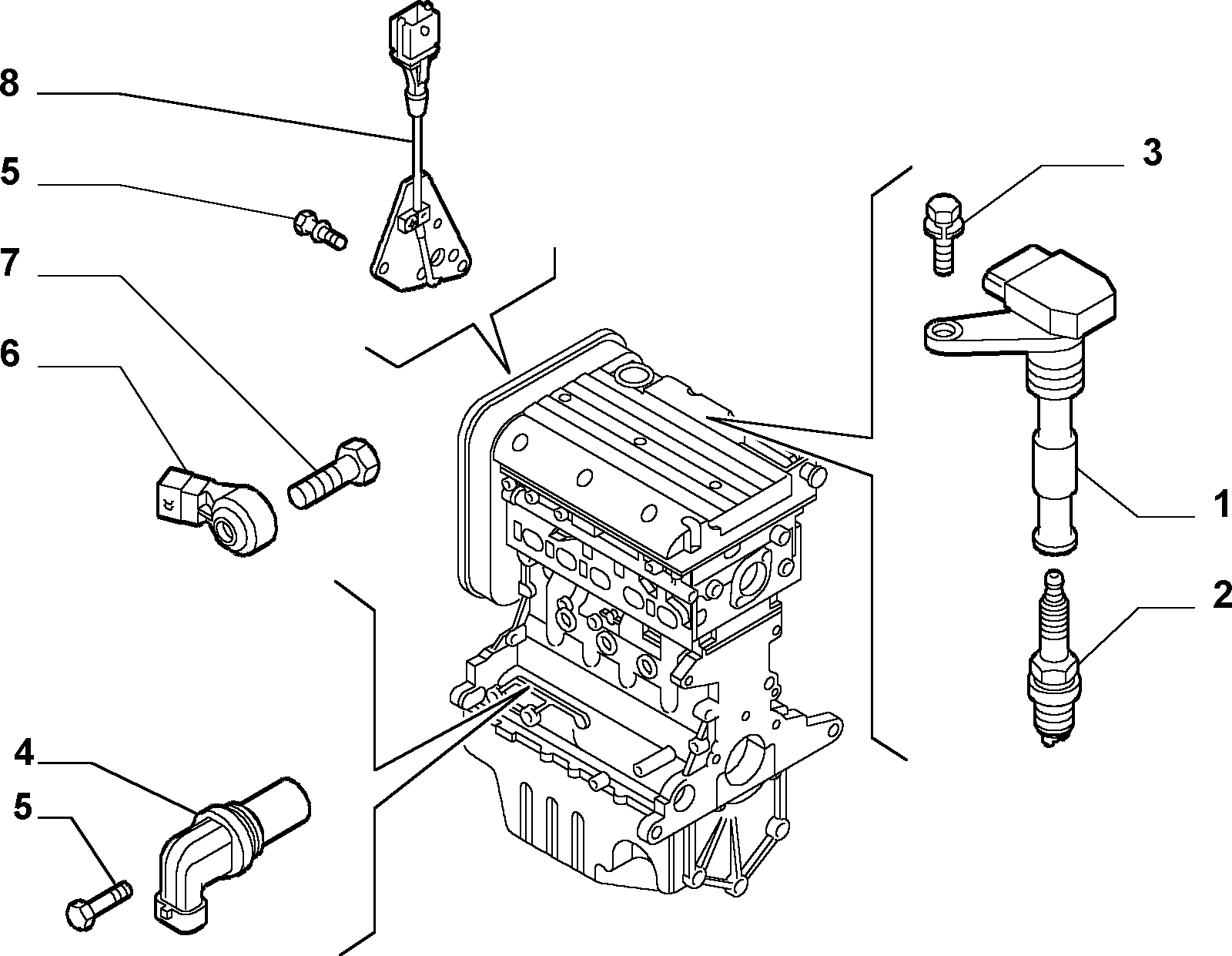 Lancia 46469912 - Sensor, Nockenwellenposition alexcarstop-ersatzteile.com