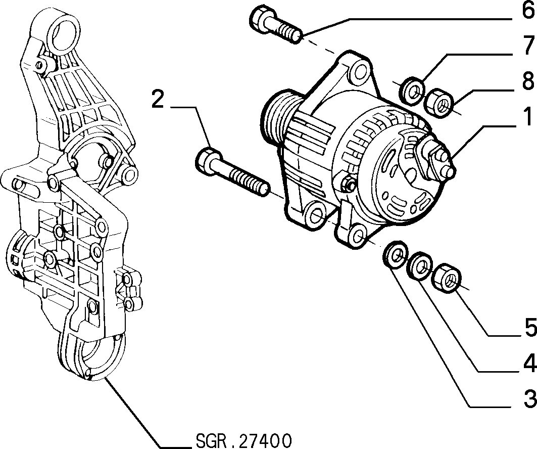 FIAT 60812583 - Generator alexcarstop-ersatzteile.com