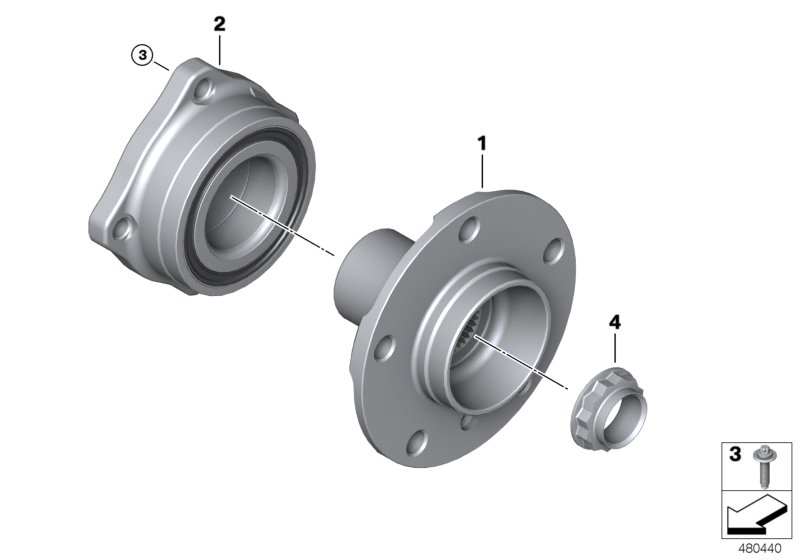 BMW (BRILLIANCE) 33 40 6 850 159 - Radlagersatz alexcarstop-ersatzteile.com