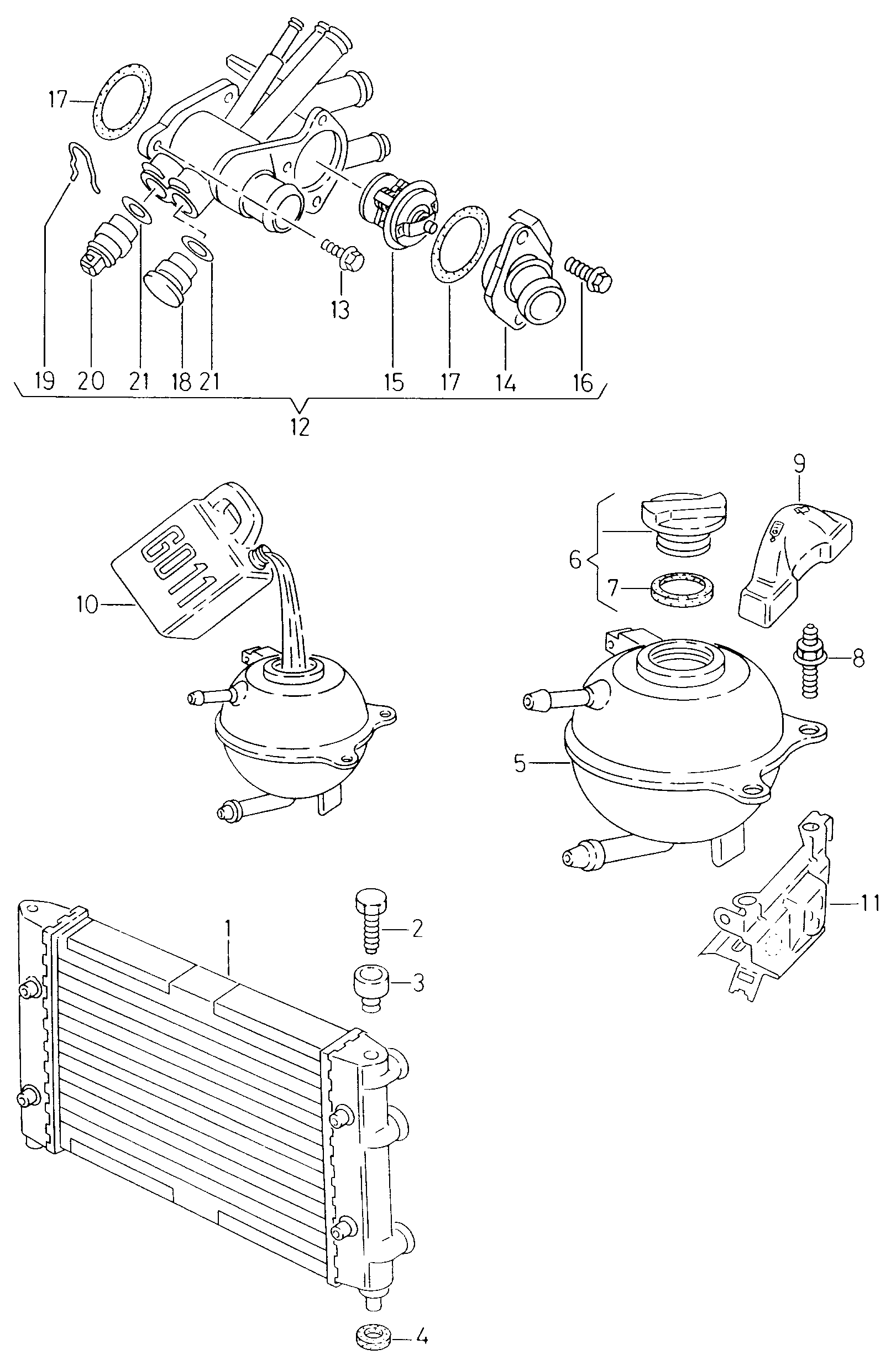 VAG 032 121 121J - Kühlmittelrohrleitung alexcarstop-ersatzteile.com