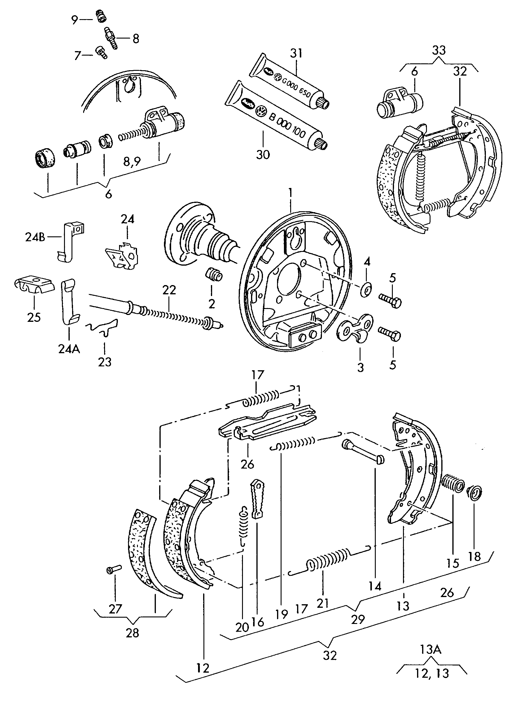 Seat 191 609 525 - Bremsbacke alexcarstop-ersatzteile.com