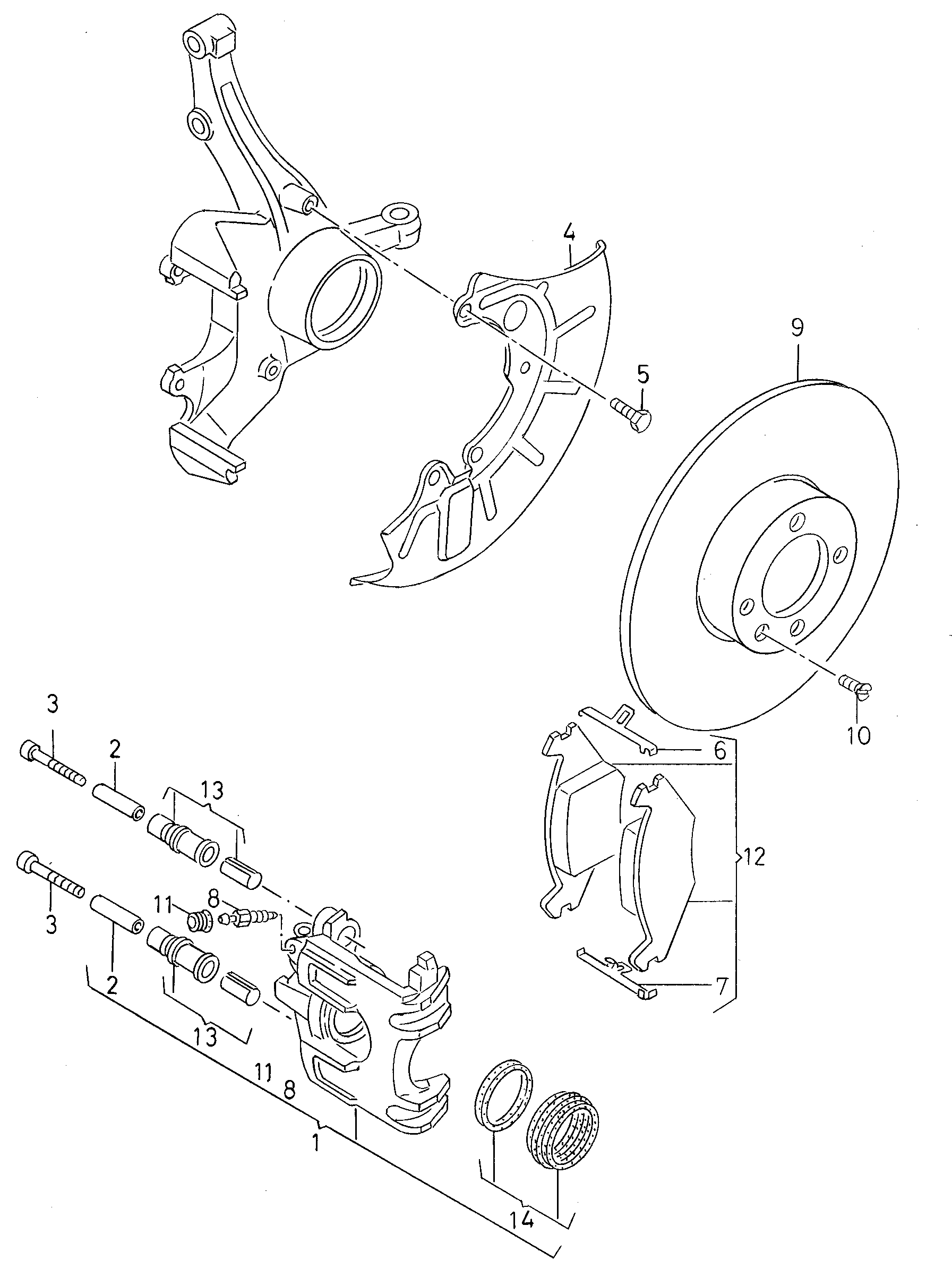 VAG 867 698 151 - Bremsbelagsatz, Scheibenbremse alexcarstop-ersatzteile.com