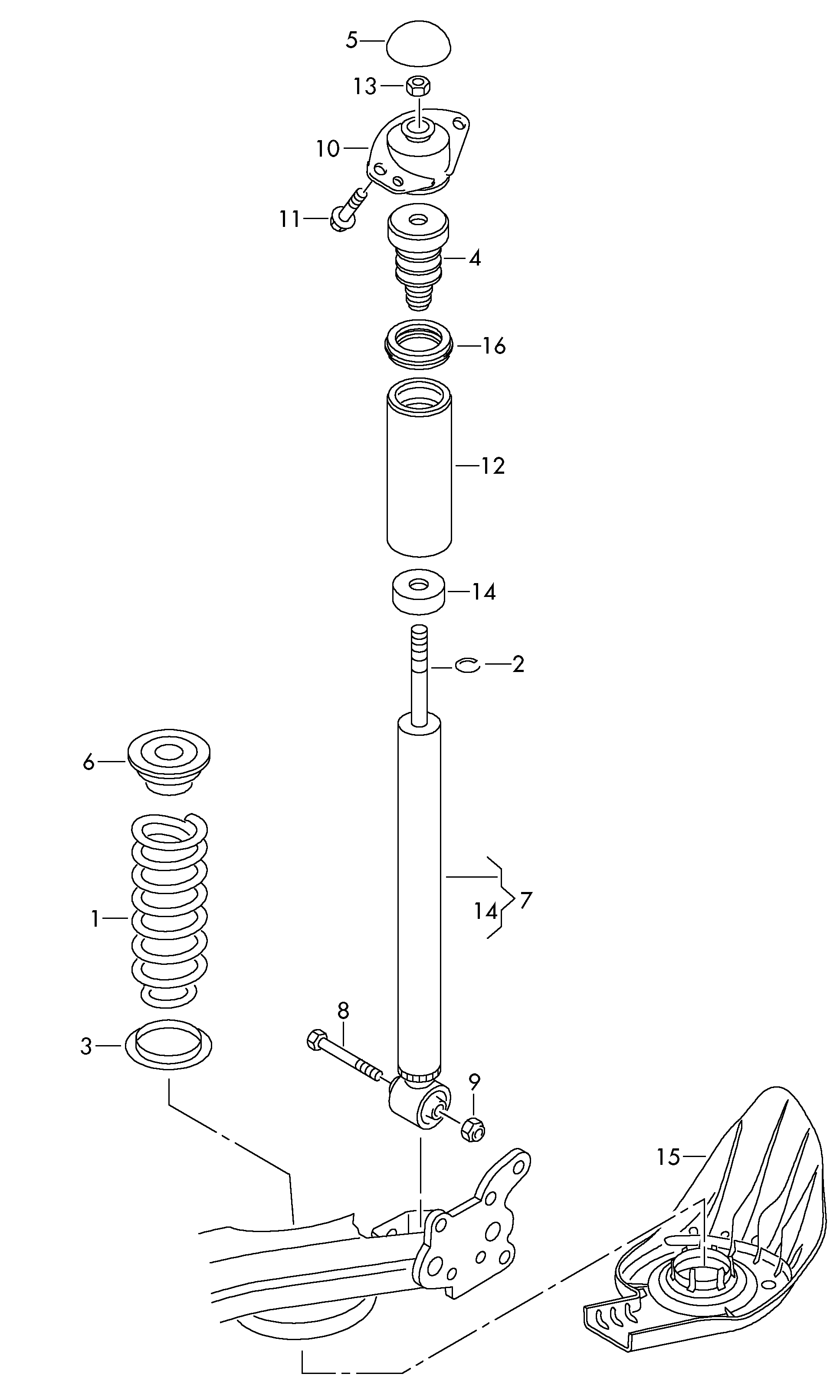 Skoda 6R0 513 353 B - Federbeinstützlager alexcarstop-ersatzteile.com