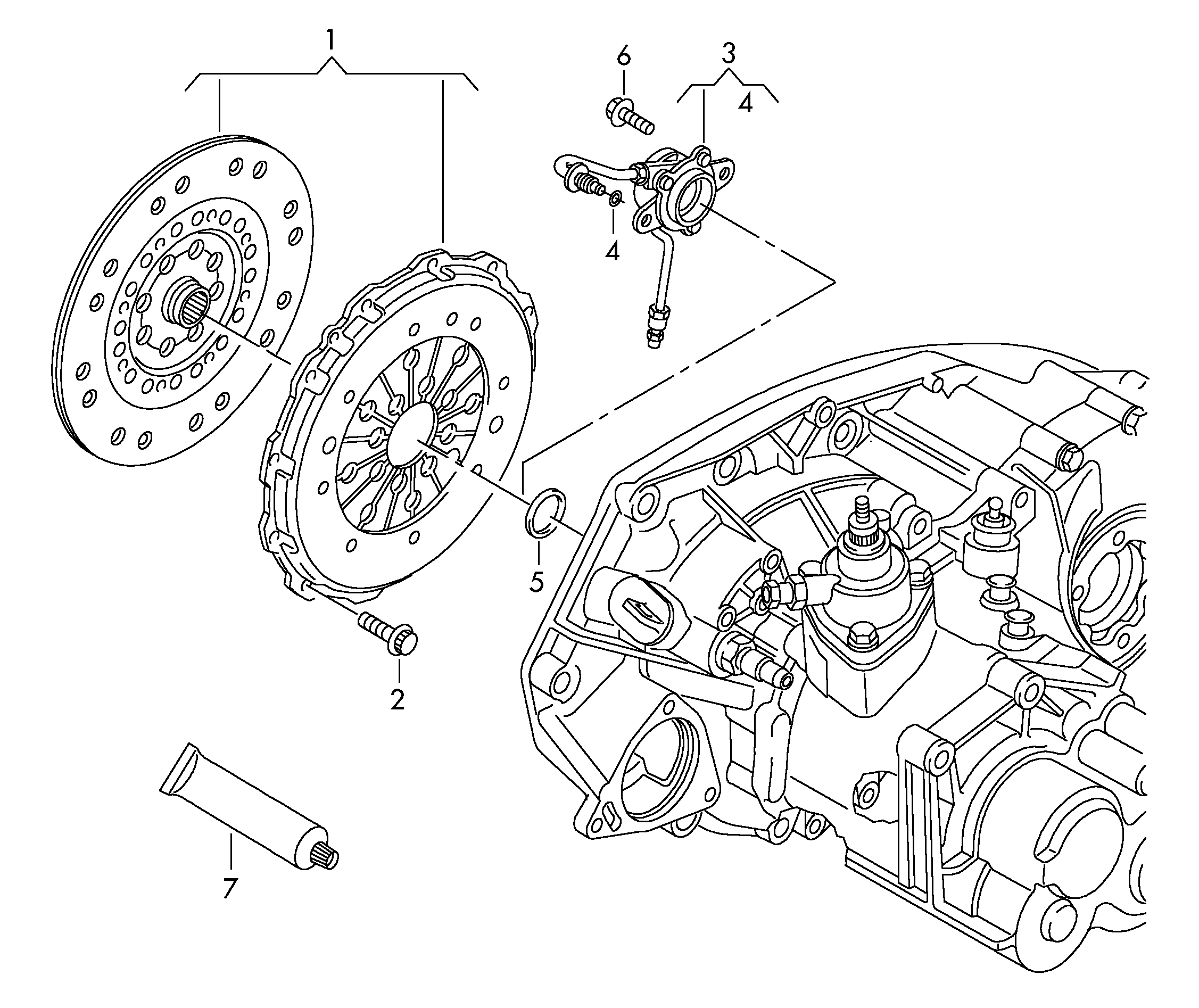 AUDI 0A5 141 671 E - Zentralausrücker, Kupplung alexcarstop-ersatzteile.com