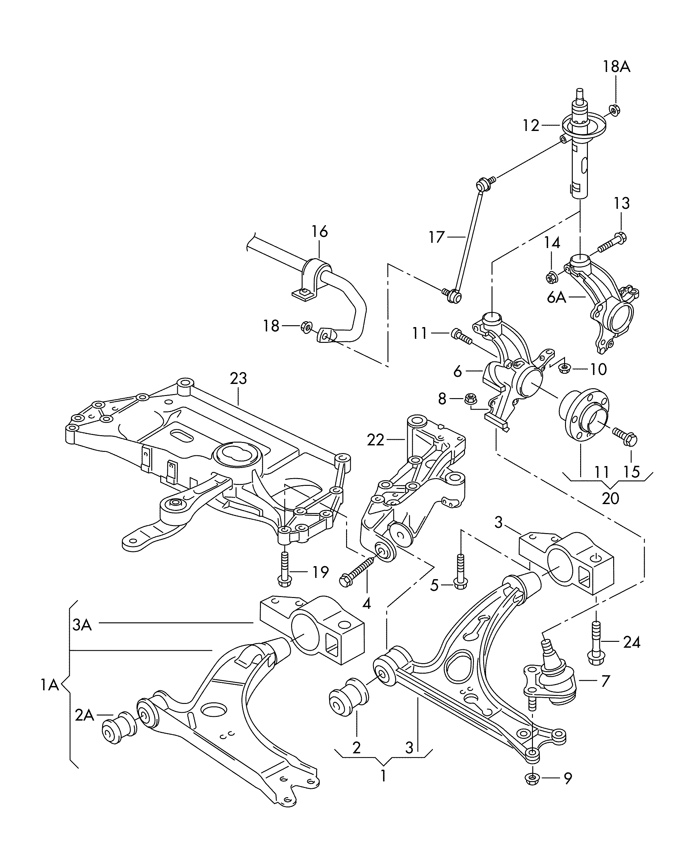 VW 1K0 407 151 AB - Lenker, Radaufhängung alexcarstop-ersatzteile.com