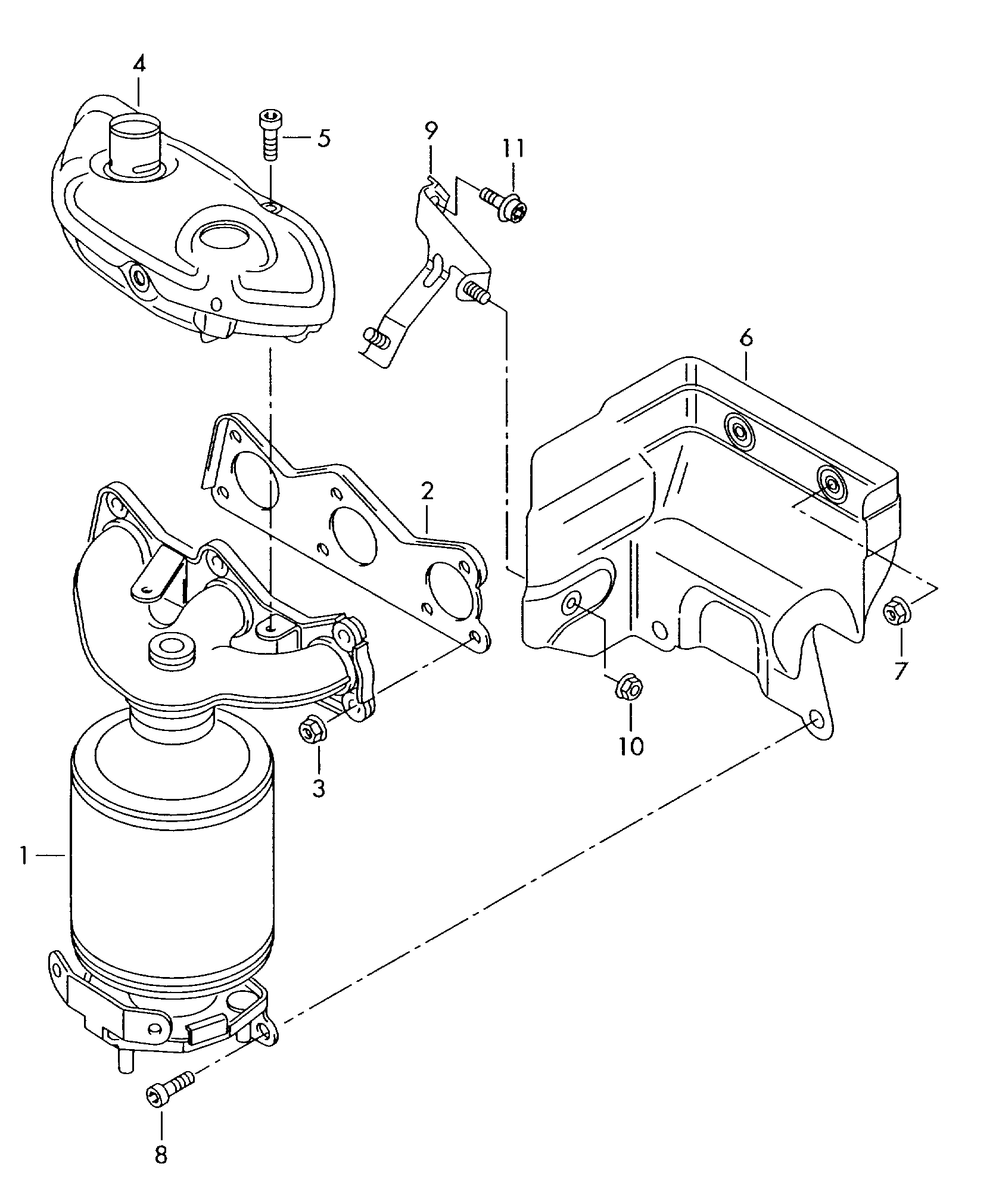 VW 03E253020NX - Katalysator alexcarstop-ersatzteile.com