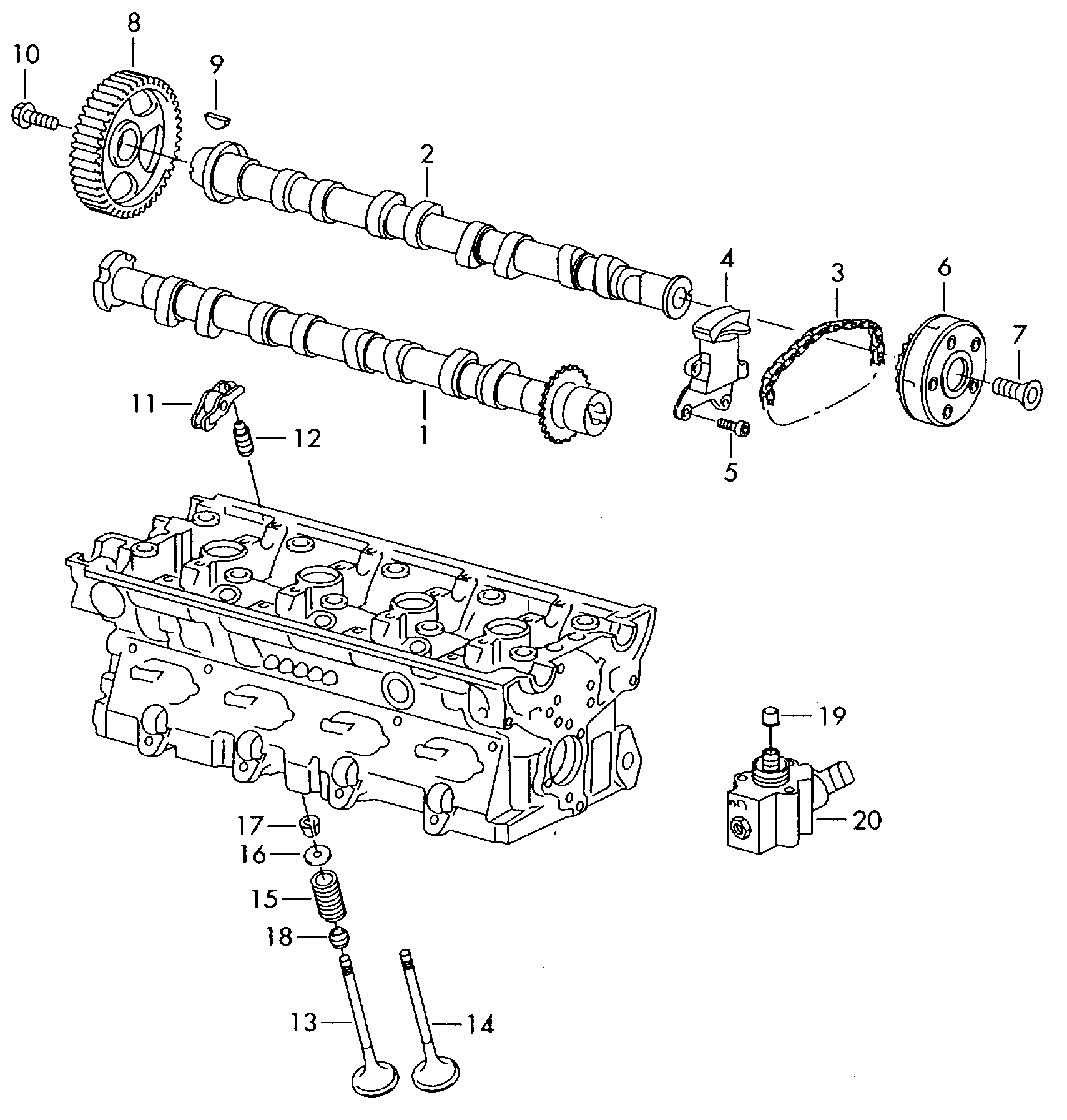 AUDI 022 109 423 A - Ventilstößel alexcarstop-ersatzteile.com