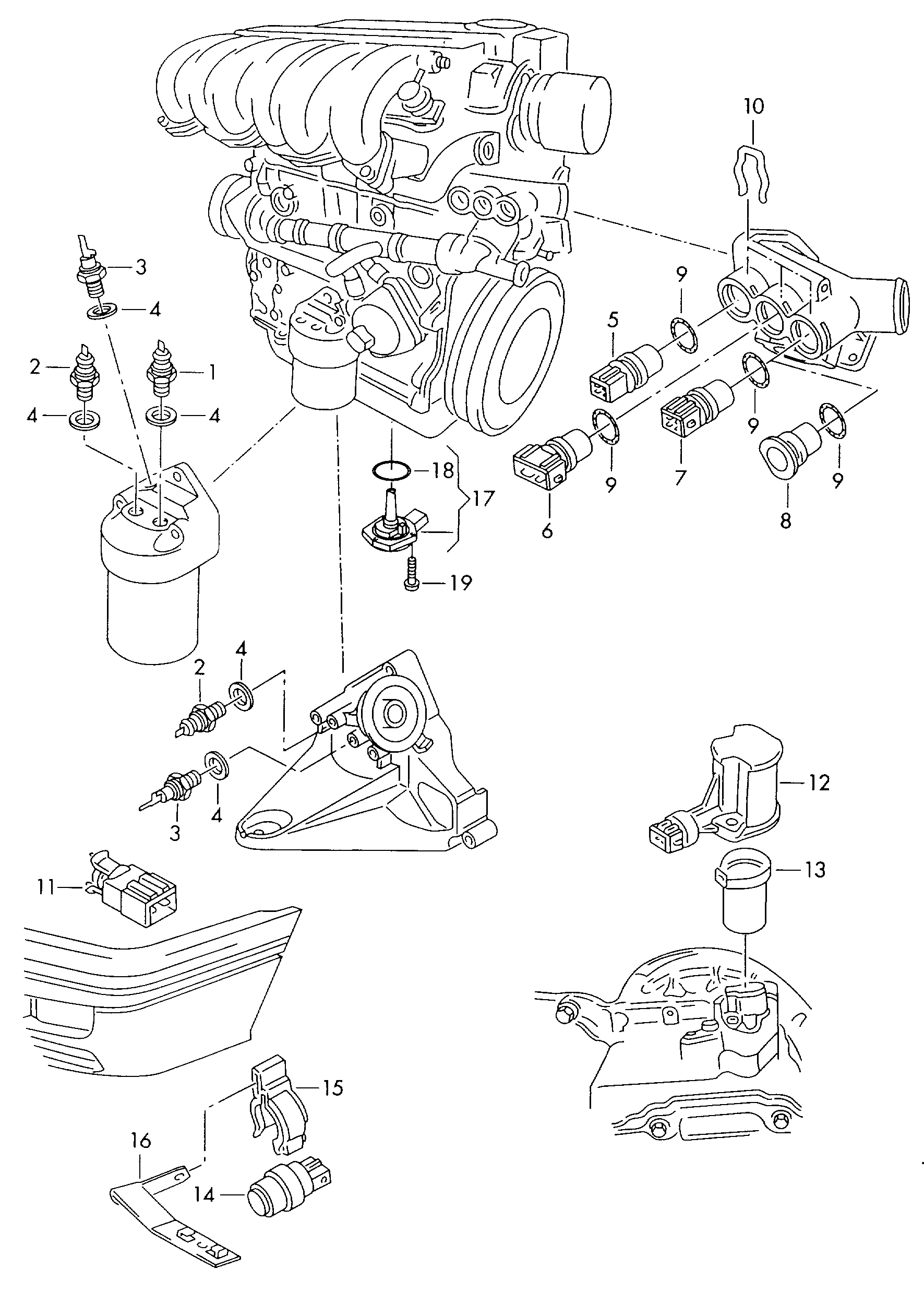 AUDI 06A 919 081 J - Sensor, Öldruck alexcarstop-ersatzteile.com