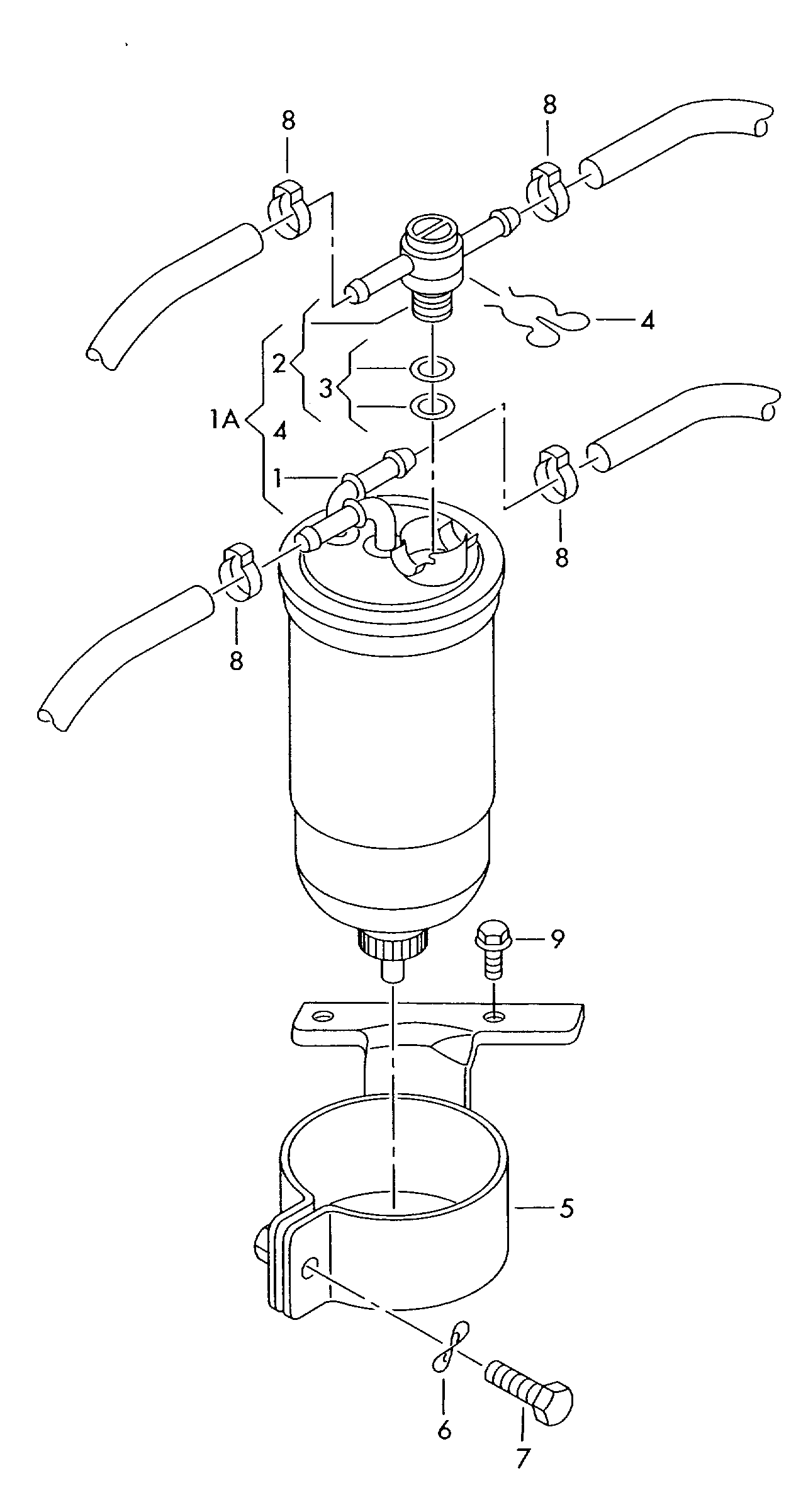 VAG 1M0 127 401 - Kraftstofffilter alexcarstop-ersatzteile.com