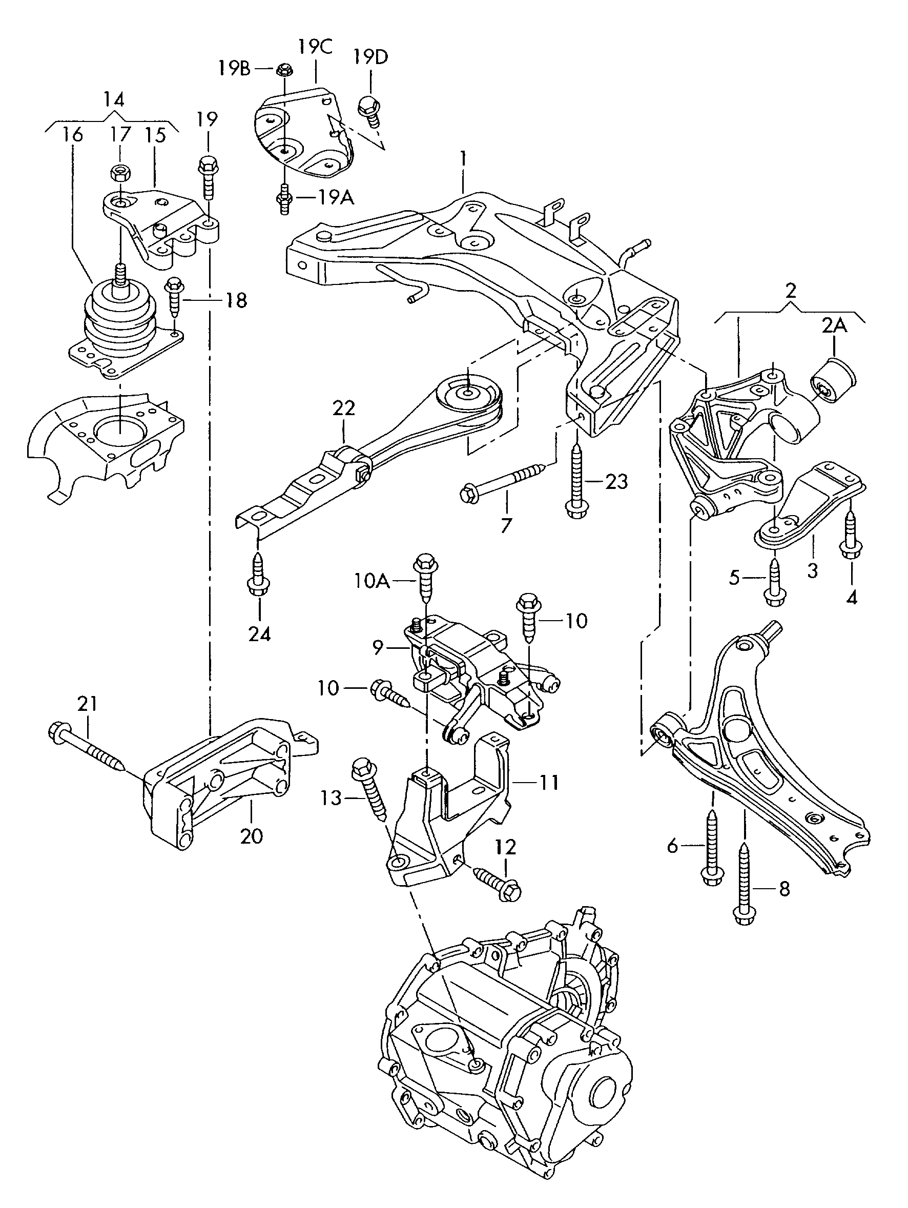 VAG 6Q0 199 555 AE - Lagerung, Schaltgetriebe alexcarstop-ersatzteile.com