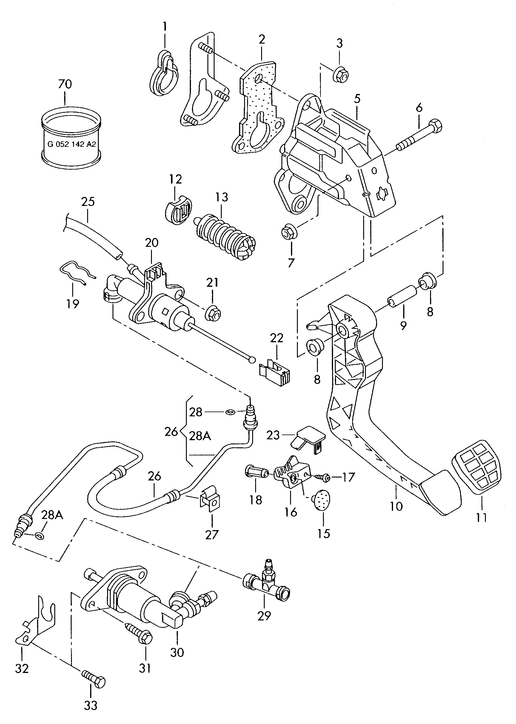 VAG 6R0 721 261 A - Nehmerzylinder, Kupplung alexcarstop-ersatzteile.com