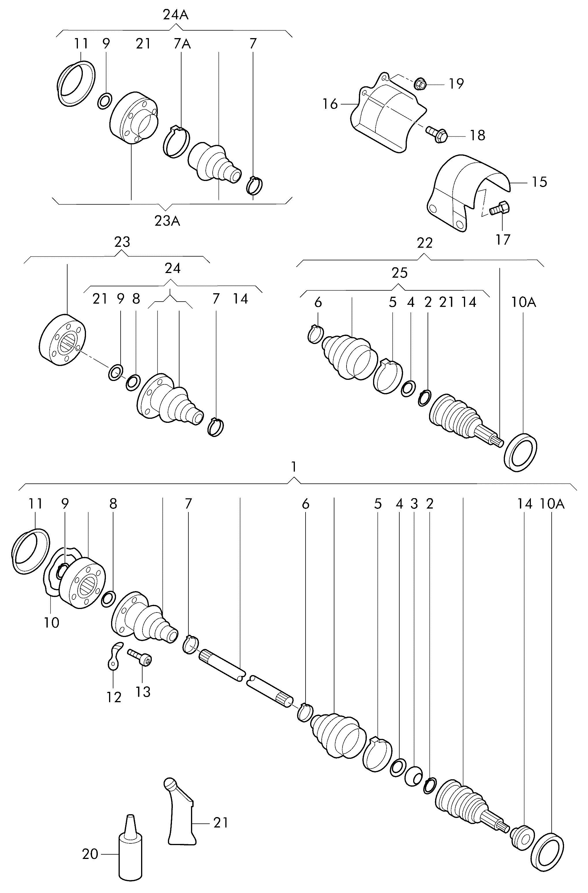 VAG 6Q0498103A - Gelenksatz, Antriebswelle alexcarstop-ersatzteile.com