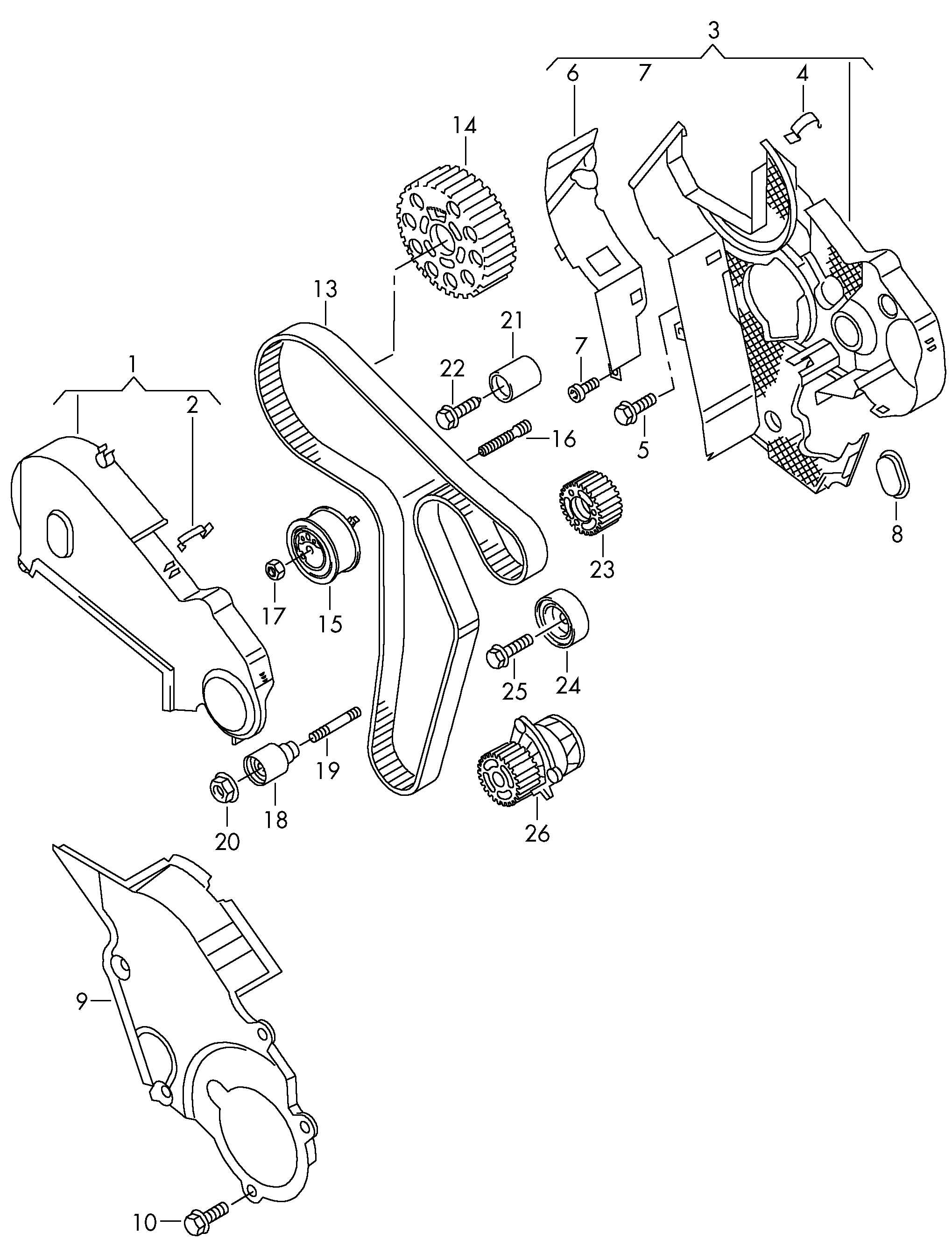 VW 03L 109 244 G - Umlenk / Führungsrolle, Zahnriemen alexcarstop-ersatzteile.com