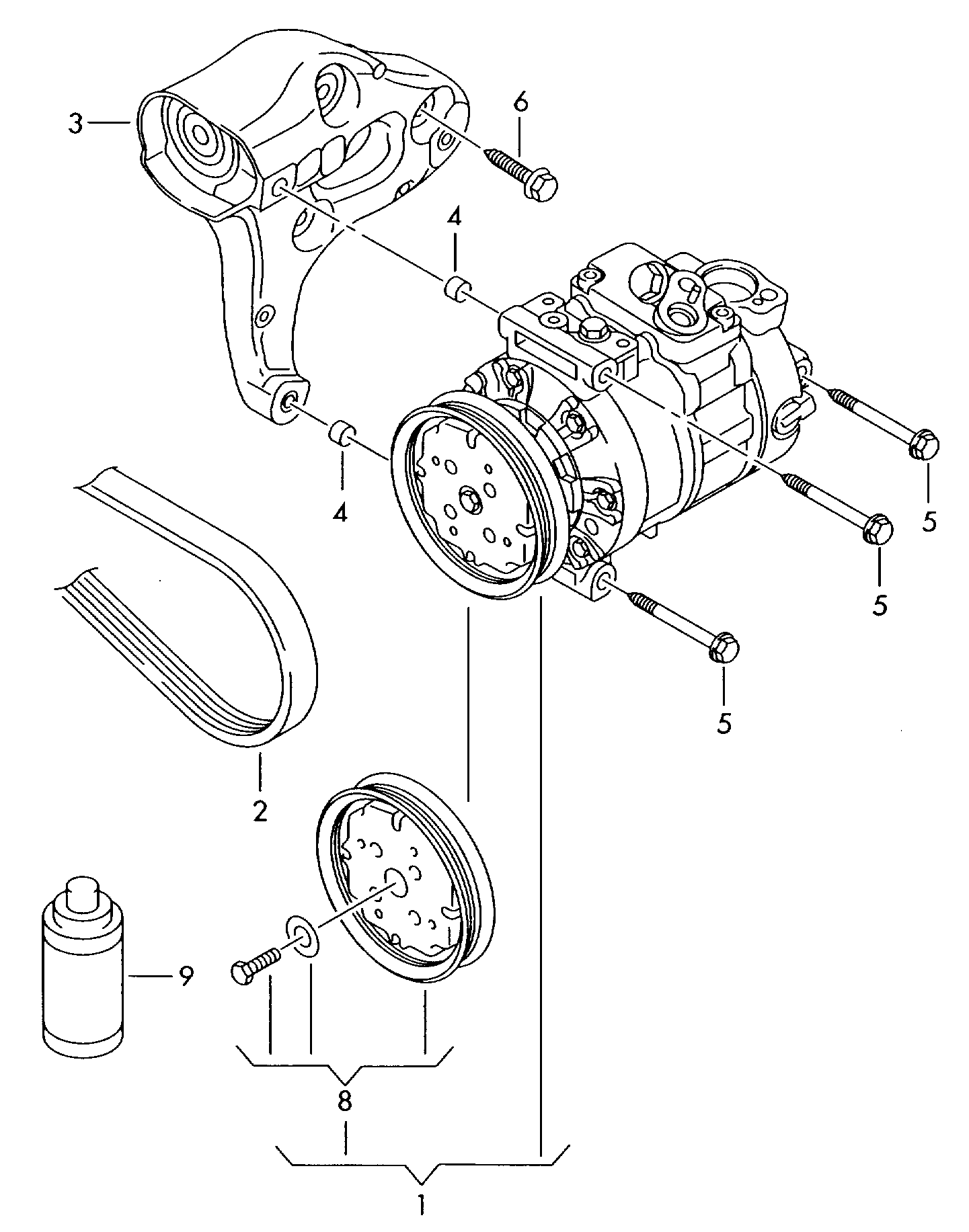 VW/SEAT 5N0820803H - Kompressor, Klimaanlage alexcarstop-ersatzteile.com