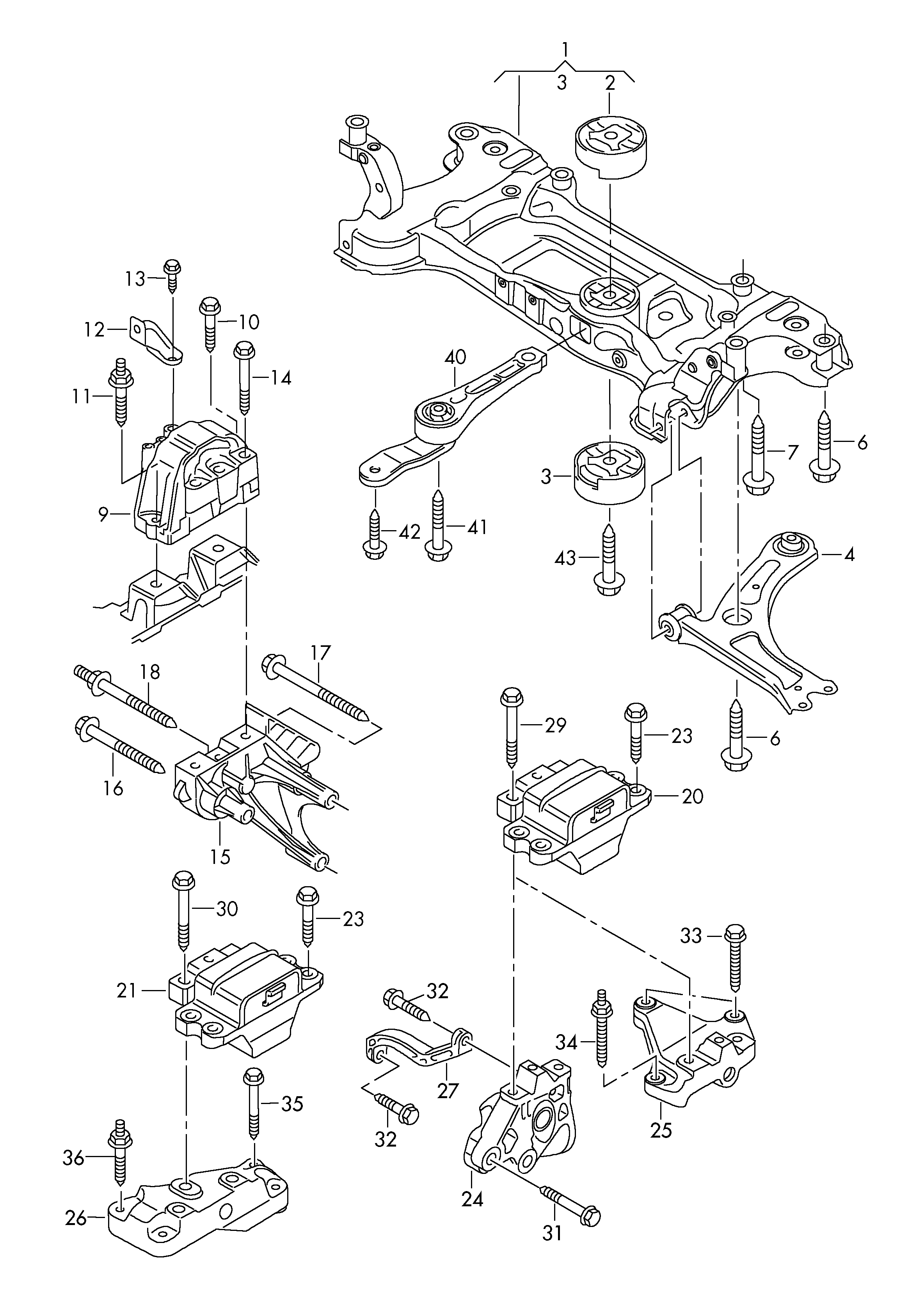 Skoda 1K0199313AQ - Lagerung, Schaltgetriebe alexcarstop-ersatzteile.com