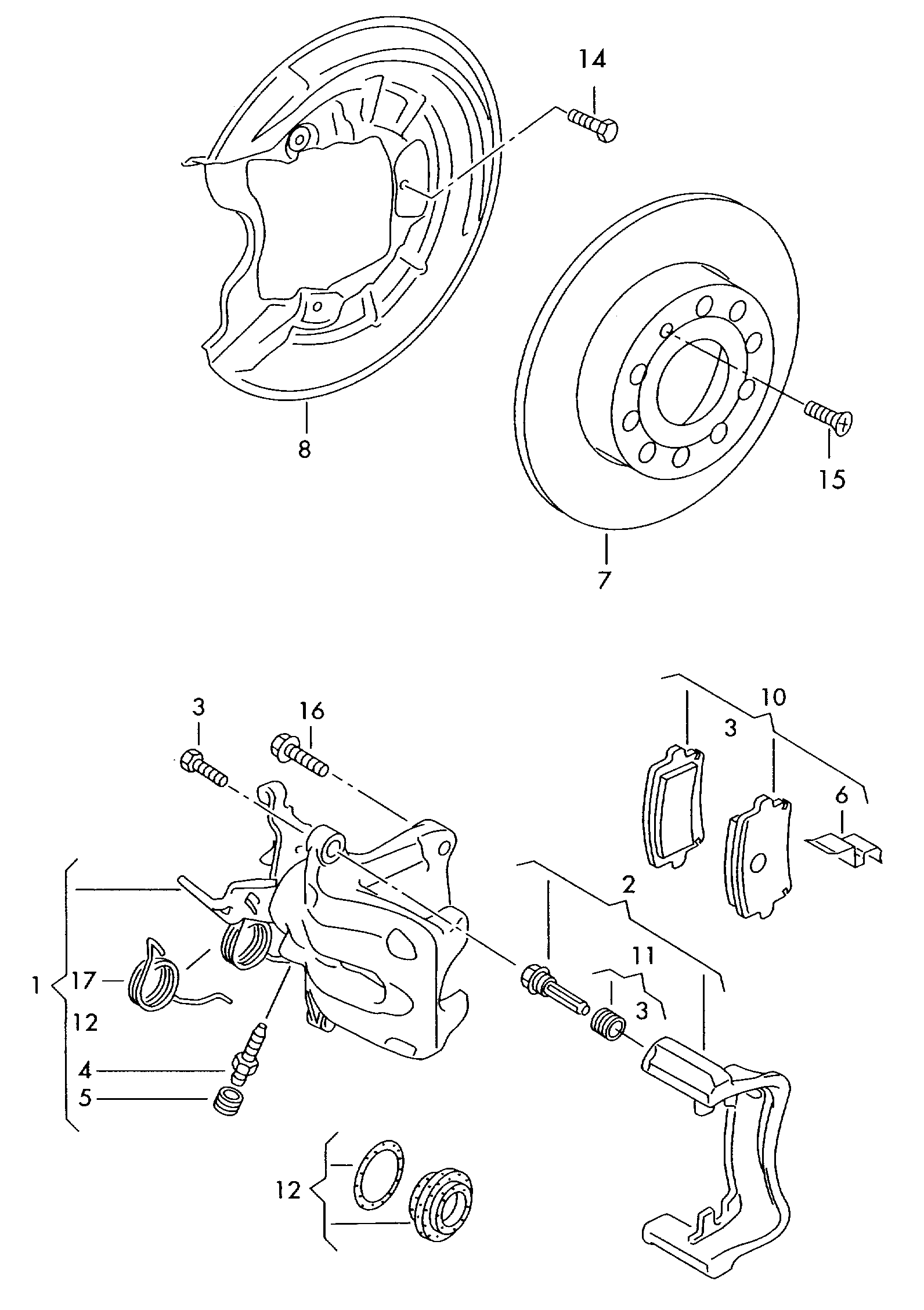 VAG 1K0 615 423 M - Bremssattel alexcarstop-ersatzteile.com