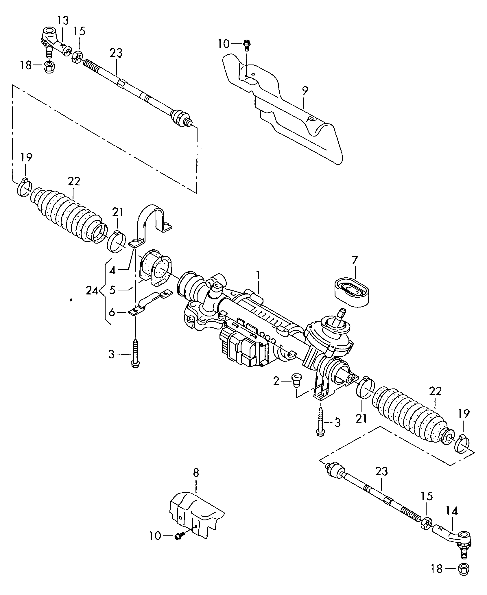 Seat 1K0 423 831 A - Spurstange alexcarstop-ersatzteile.com