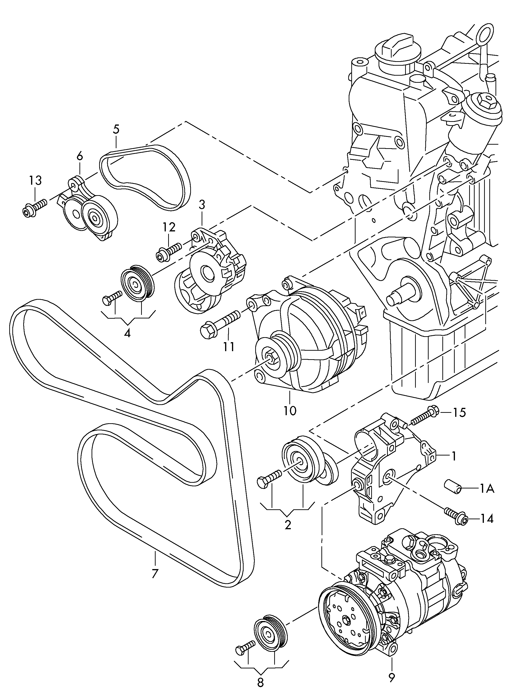 Seat 1J0 145 276 - Umlenk / Führungsrolle, Keilrippenriemen alexcarstop-ersatzteile.com