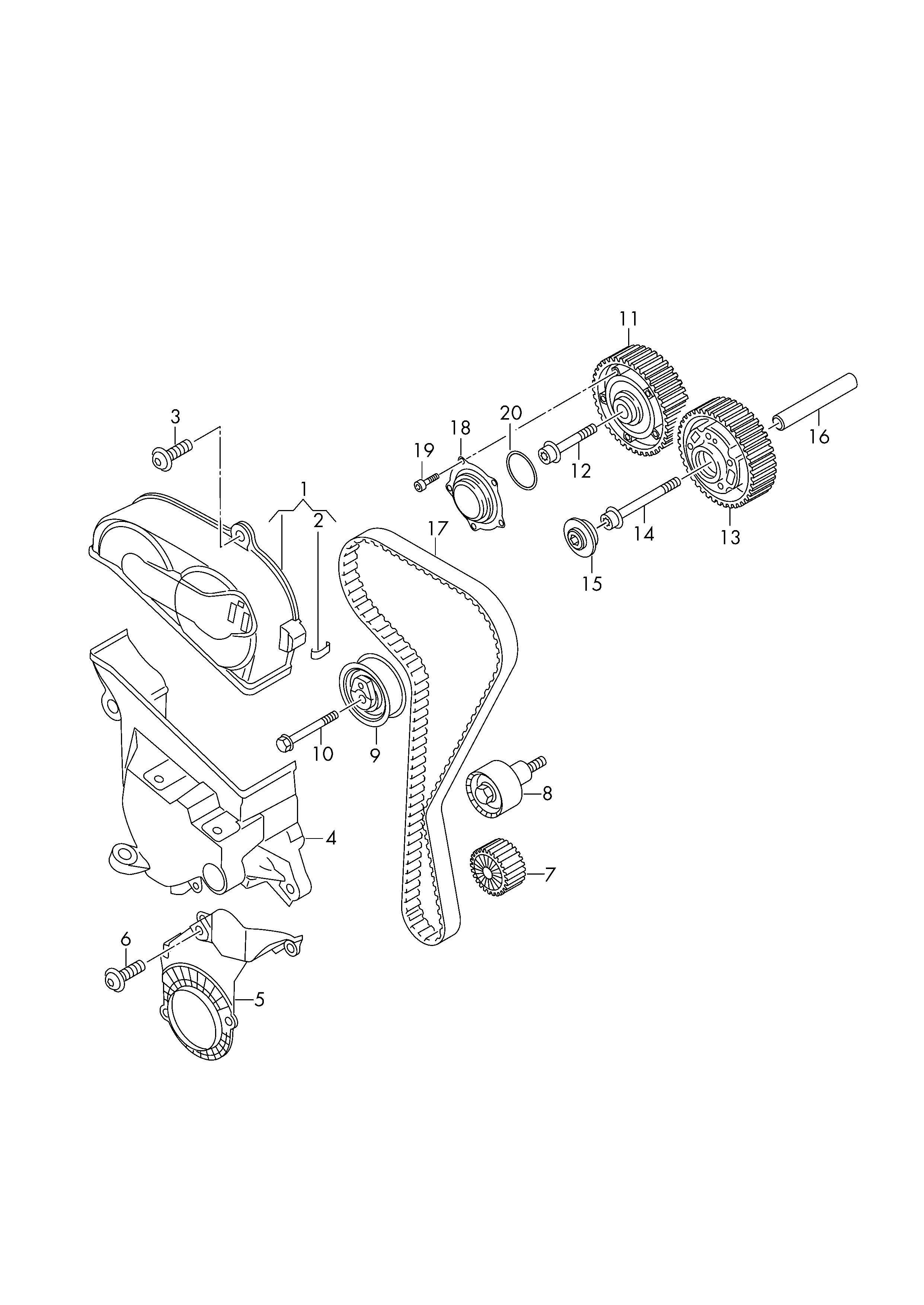 Seat 04E109479A - Zahnriemensatz alexcarstop-ersatzteile.com