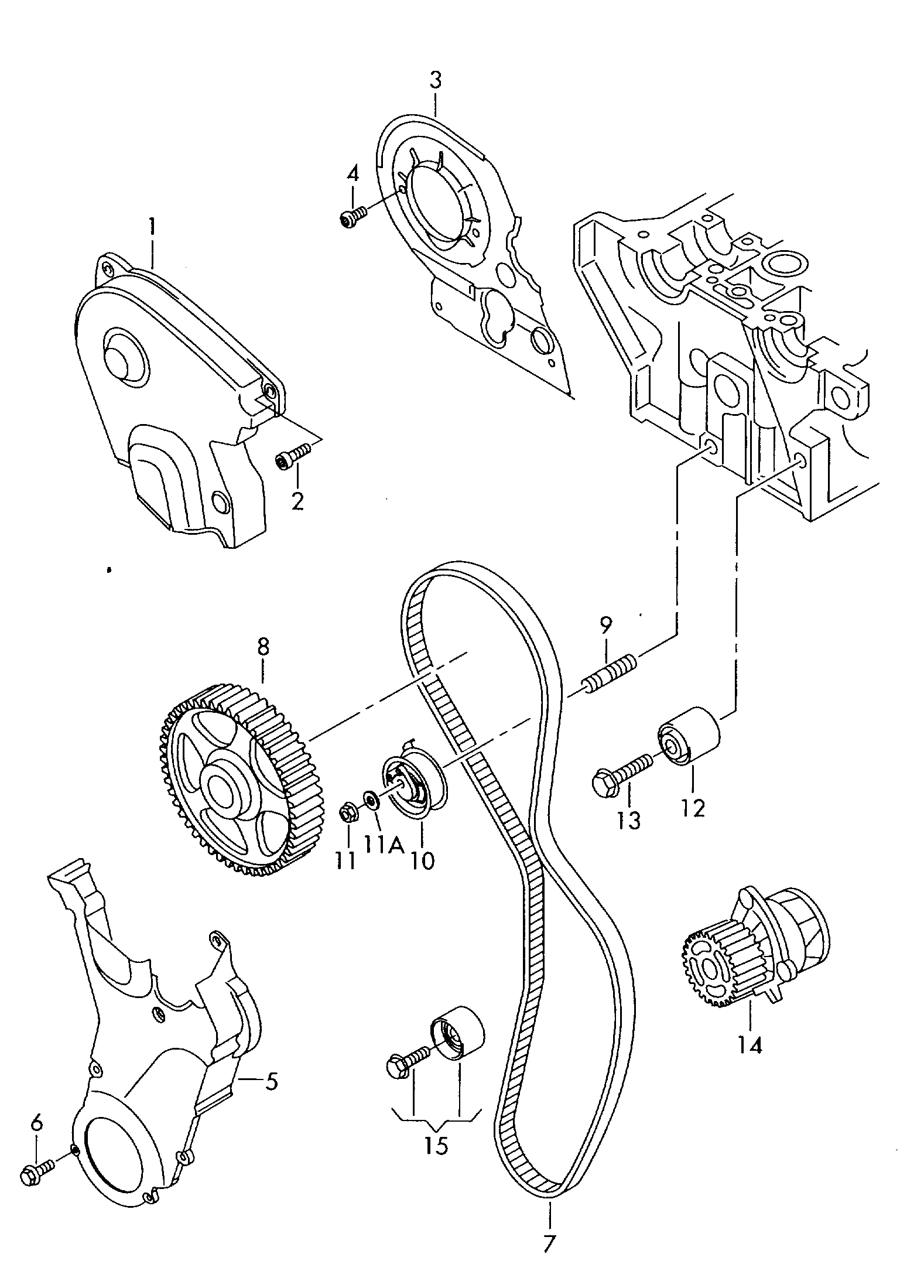 Seat 06B 109 244 - Umlenk / Führungsrolle, Zahnriemen alexcarstop-ersatzteile.com