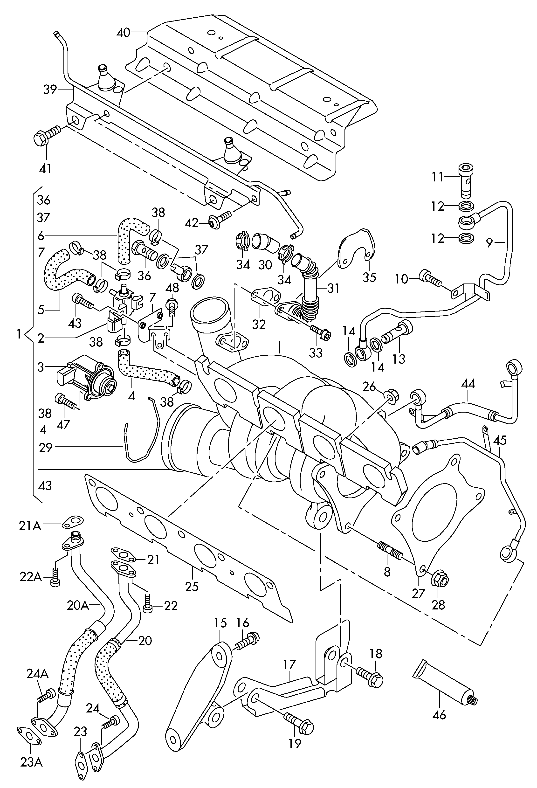 VW 06F 253 039 E - Dichtung, Abgaskrümmer alexcarstop-ersatzteile.com