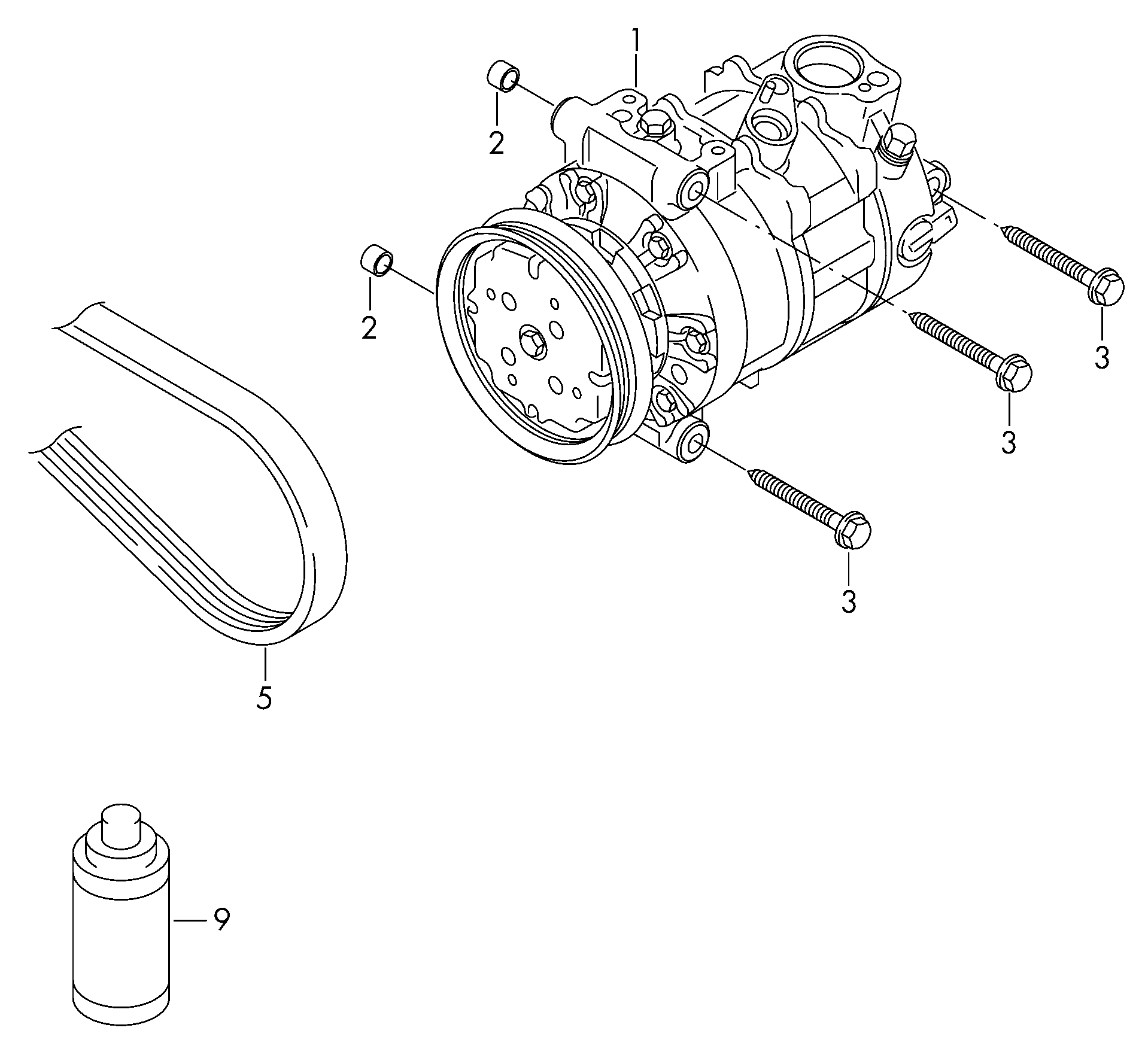 Seat 5Q0820803C - Kompressor, Klimaanlage alexcarstop-ersatzteile.com