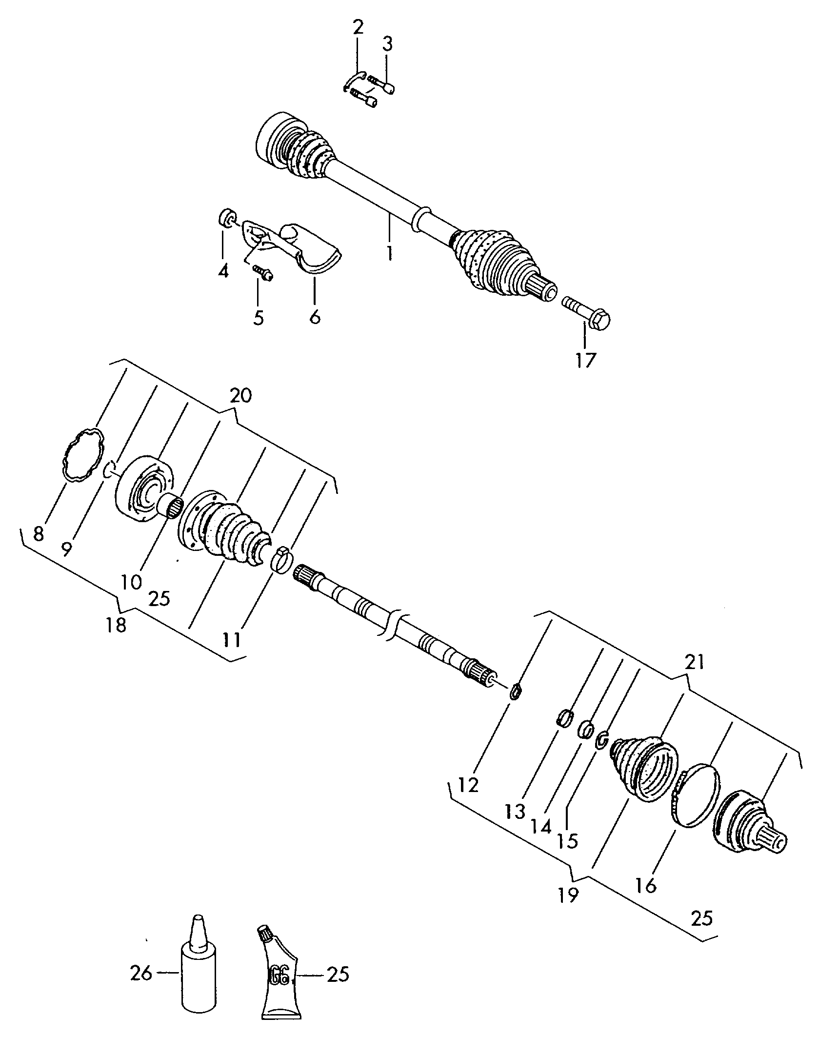 VW 1K0 498 203 B - Faltenbalg, Antriebswelle alexcarstop-ersatzteile.com