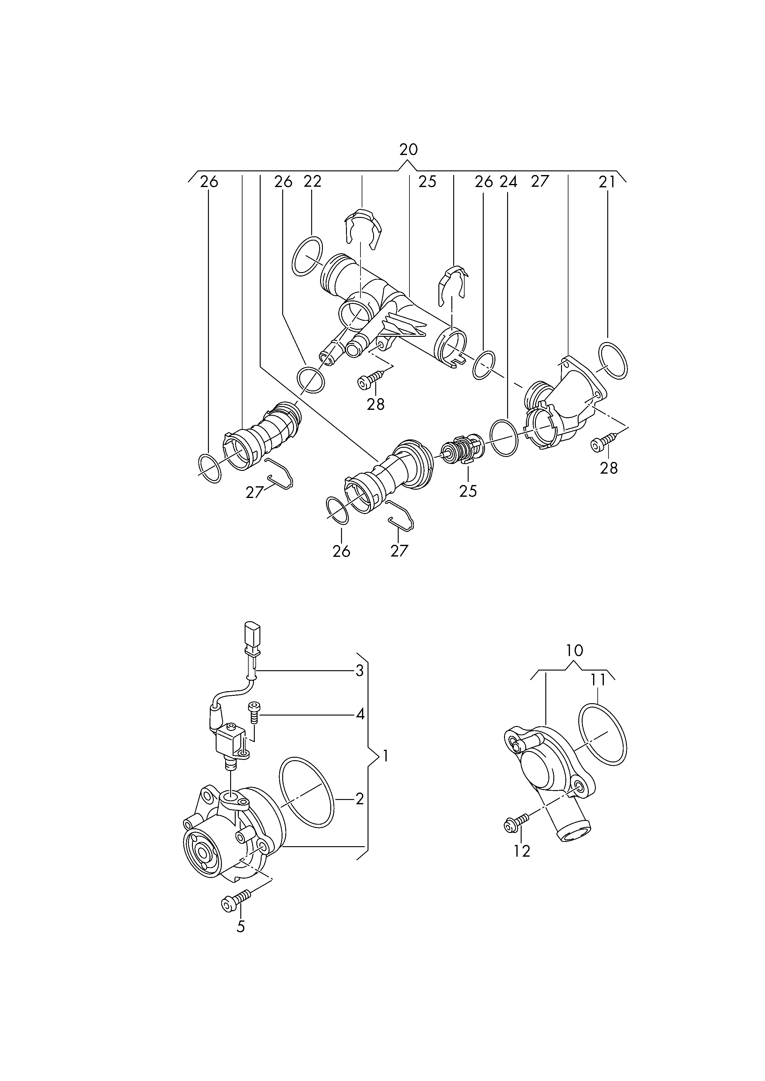 AUDI 04L 121 011 E - Wasserpumpe alexcarstop-ersatzteile.com