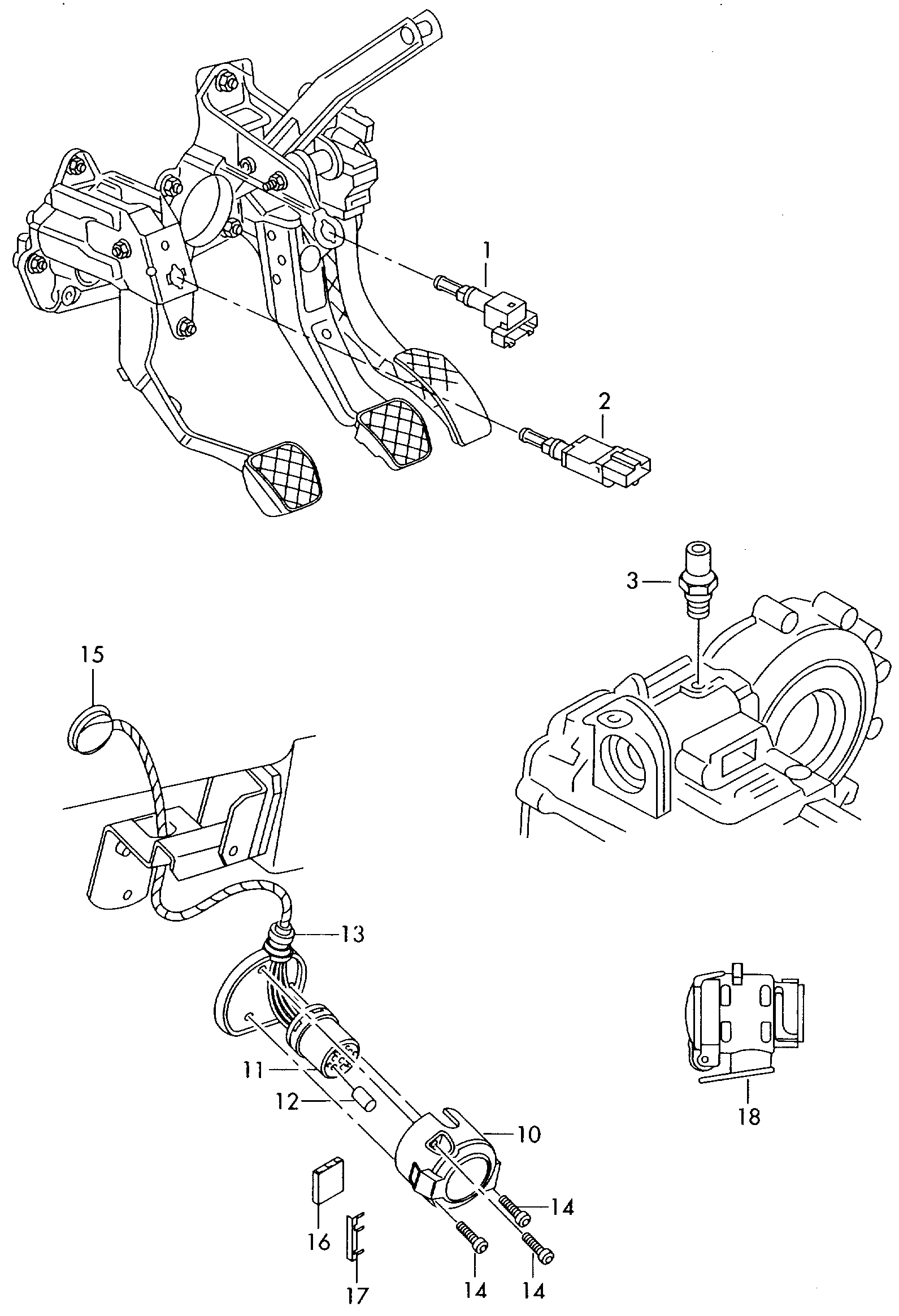 Seat 1K0 945 459 A - Bremslichtschalter alexcarstop-ersatzteile.com