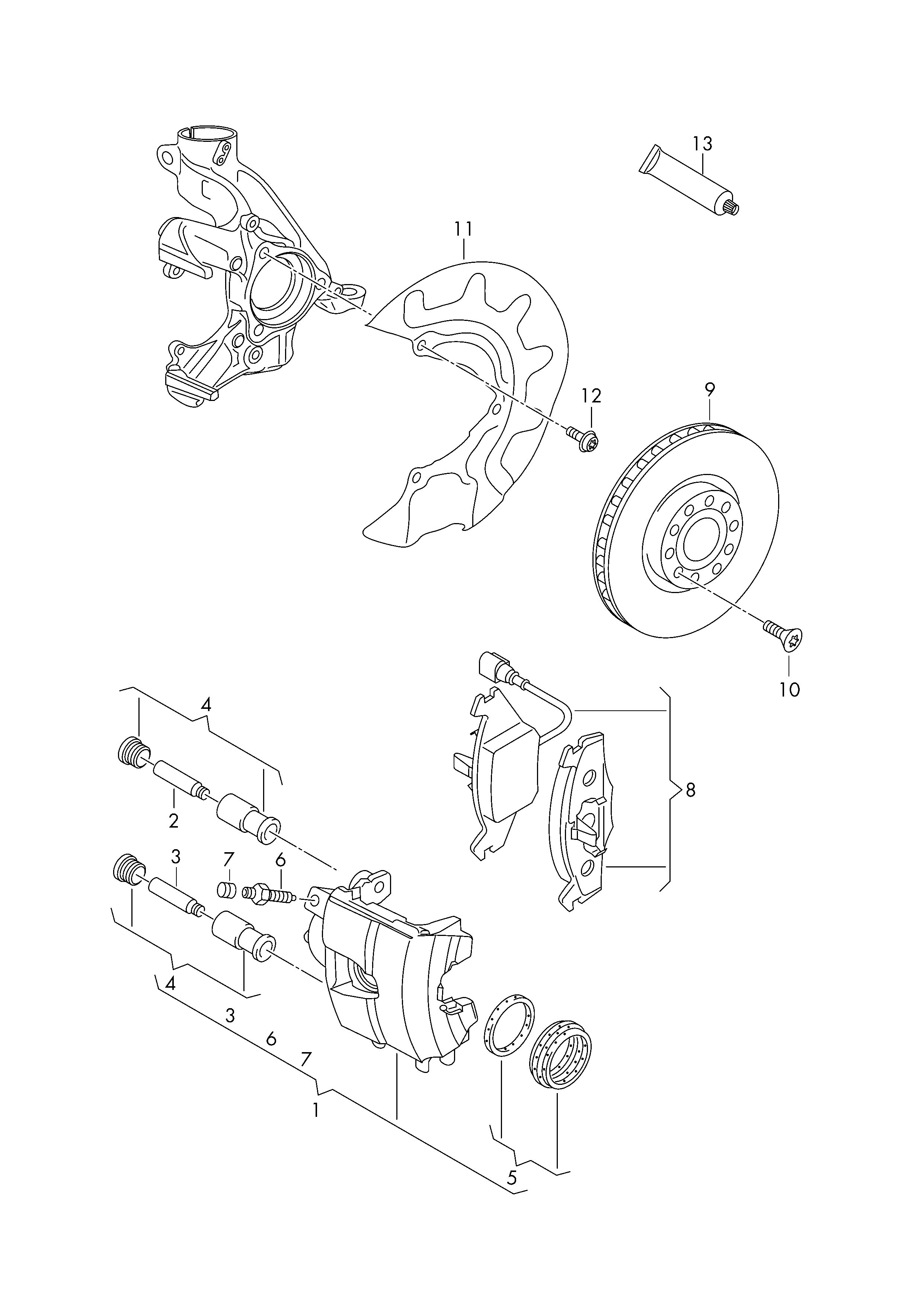 AUDI (FAW) 5Q0698151C - Bremsbelagsatz, Scheibenbremse alexcarstop-ersatzteile.com