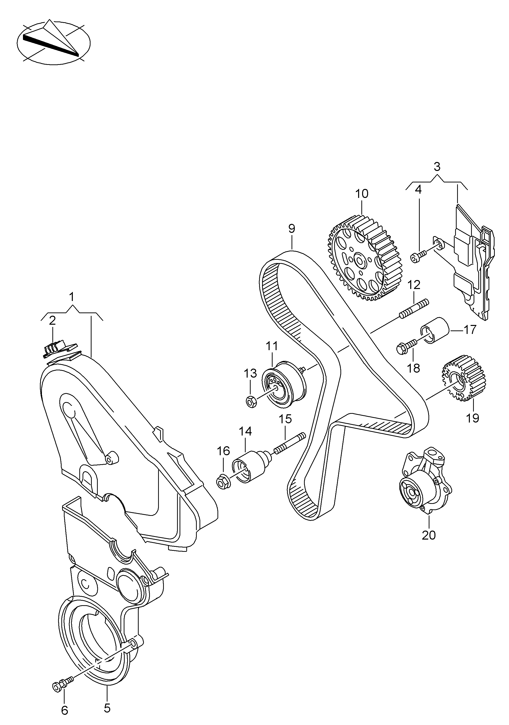 AUDI 04L 109 119 A - Zahnriemensatz alexcarstop-ersatzteile.com