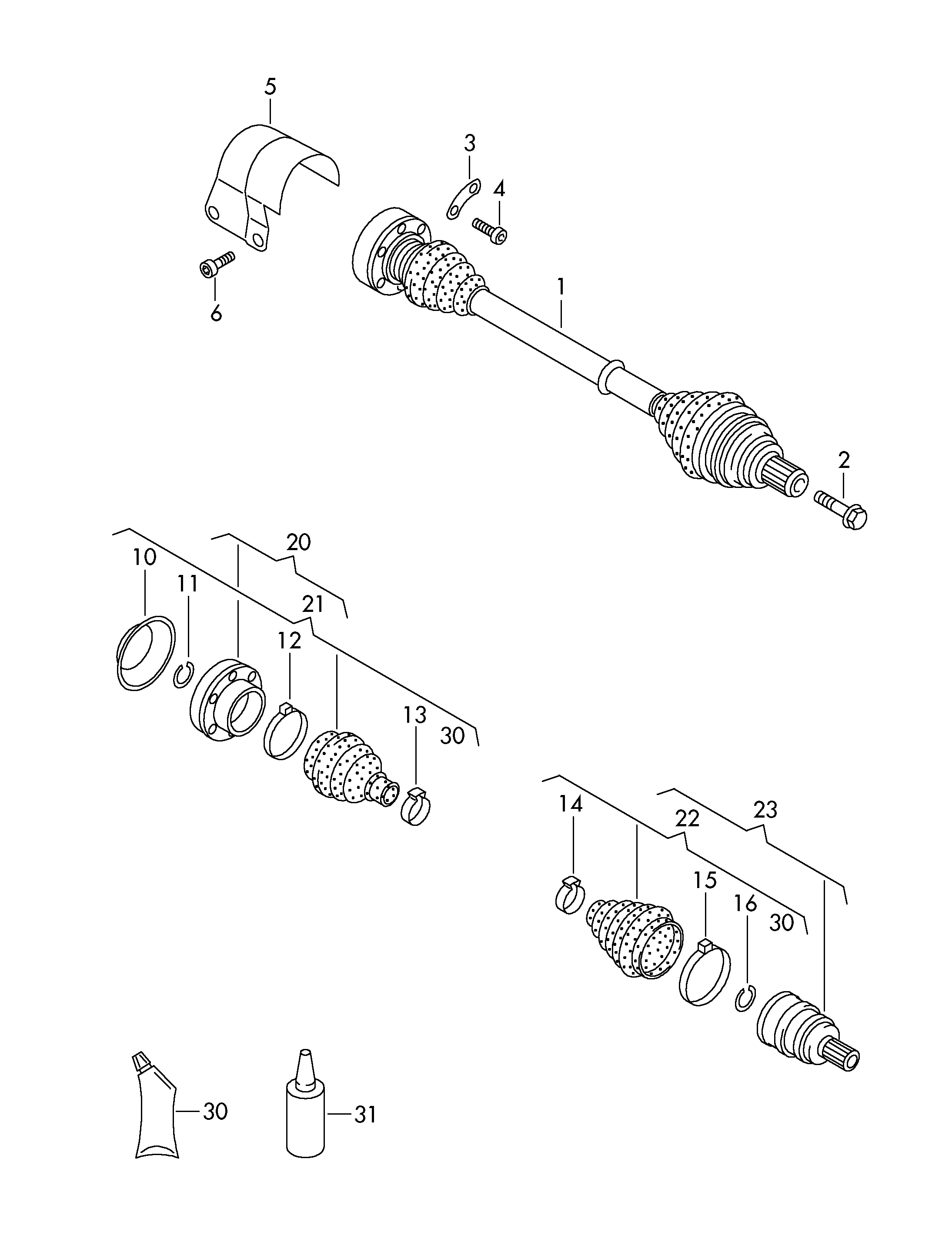 AUDI 3C0 407 271 AJ - Antriebswelle alexcarstop-ersatzteile.com