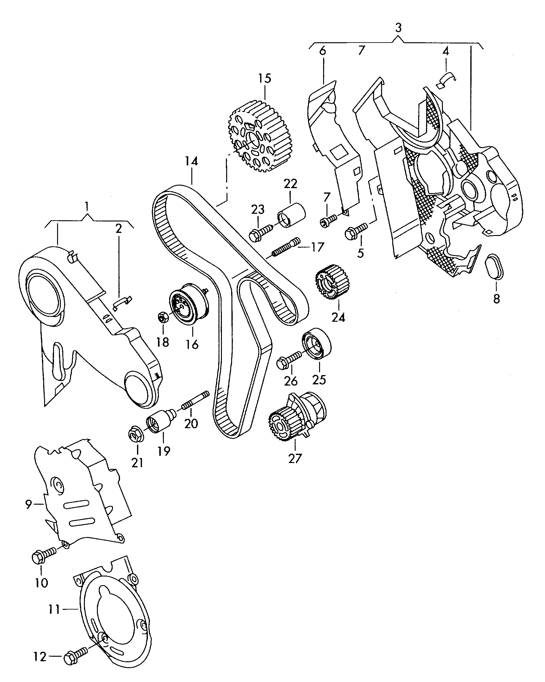 Seat 03L 109 244 J - Umlenk / Führungsrolle, Zahnriemen alexcarstop-ersatzteile.com