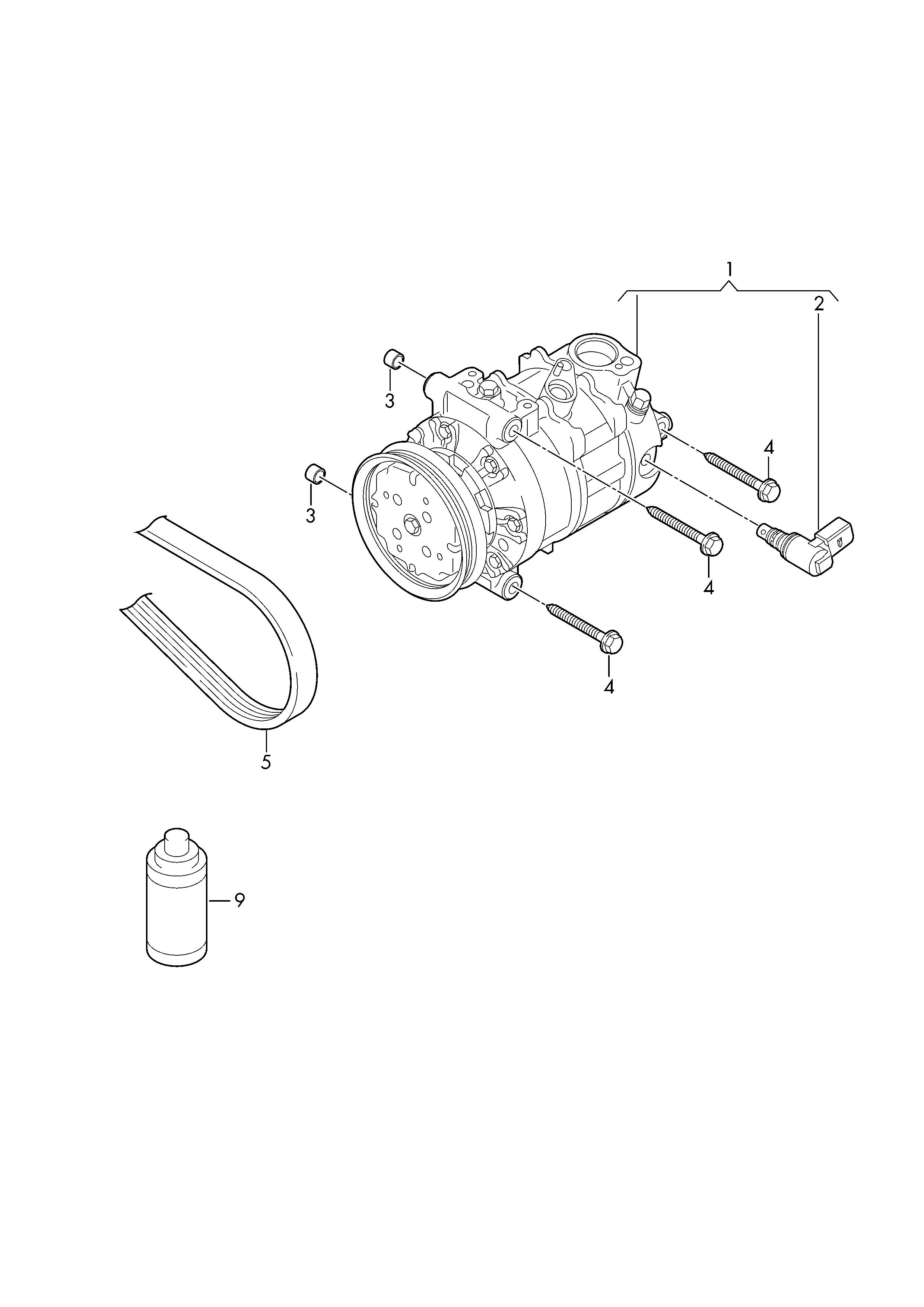 VW 5Q0820803 - Kompressor, Klimaanlage alexcarstop-ersatzteile.com