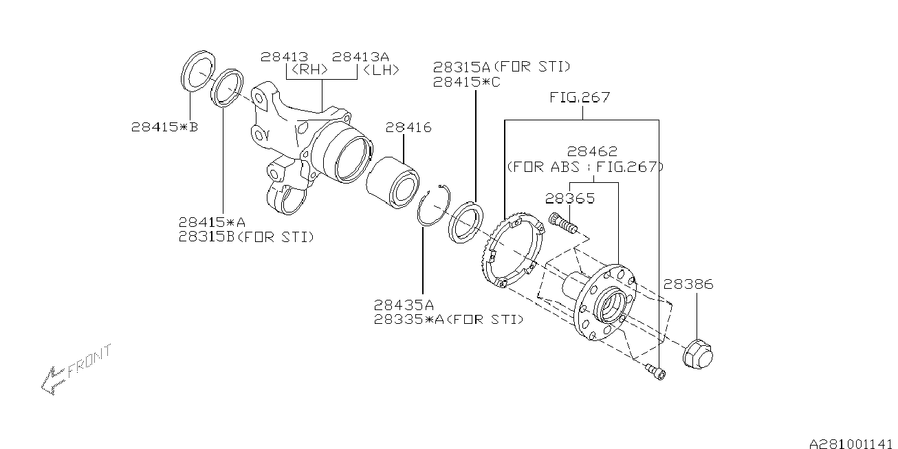 Subaru 28016-FC001 - Radlagersatz alexcarstop-ersatzteile.com